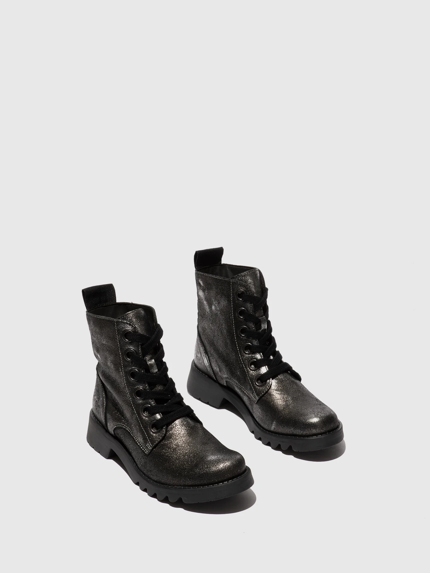 Lace-up Ankle Boots RAGI539FLY DK. FLASH SILVER - Image 2