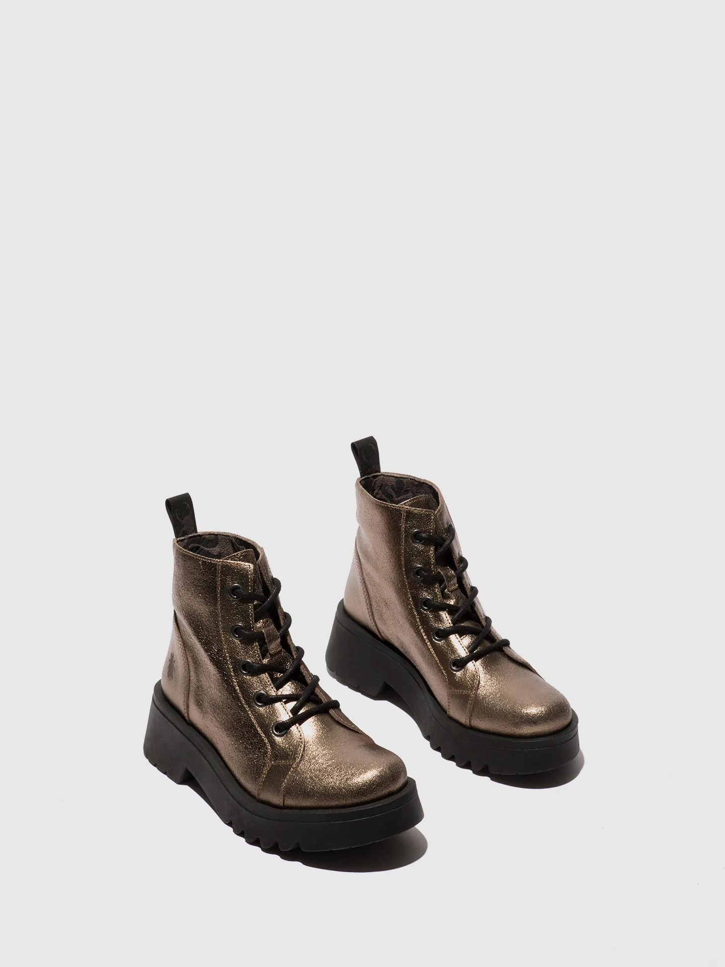 Lace-up Ankle Boots METZ788FLY DK GOLD - Image 2