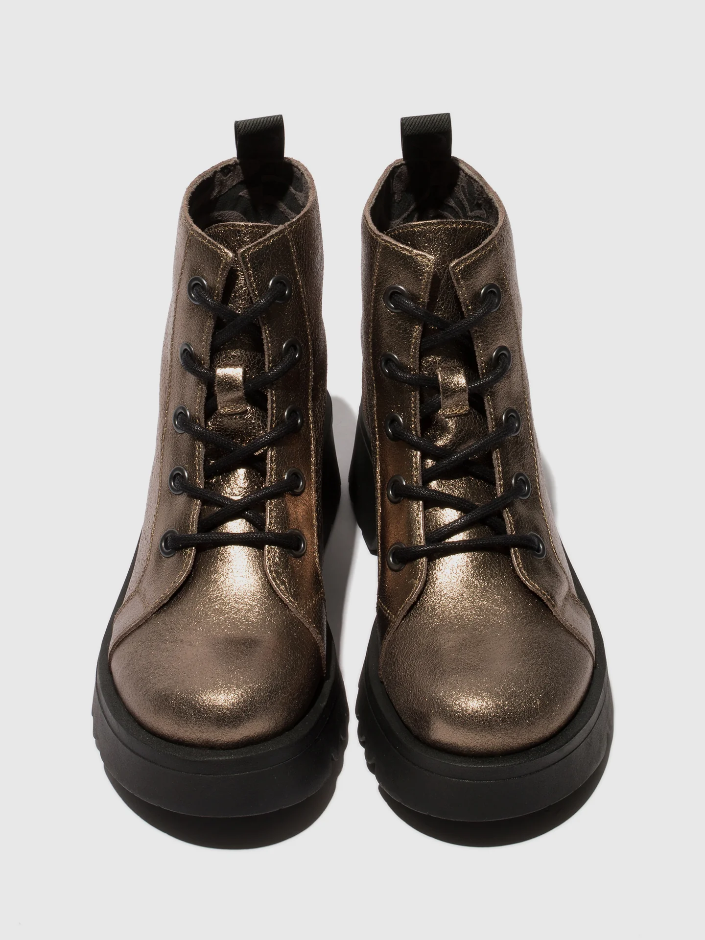 Lace-up Ankle Boots METZ788FLY DK GOLD - Image 4