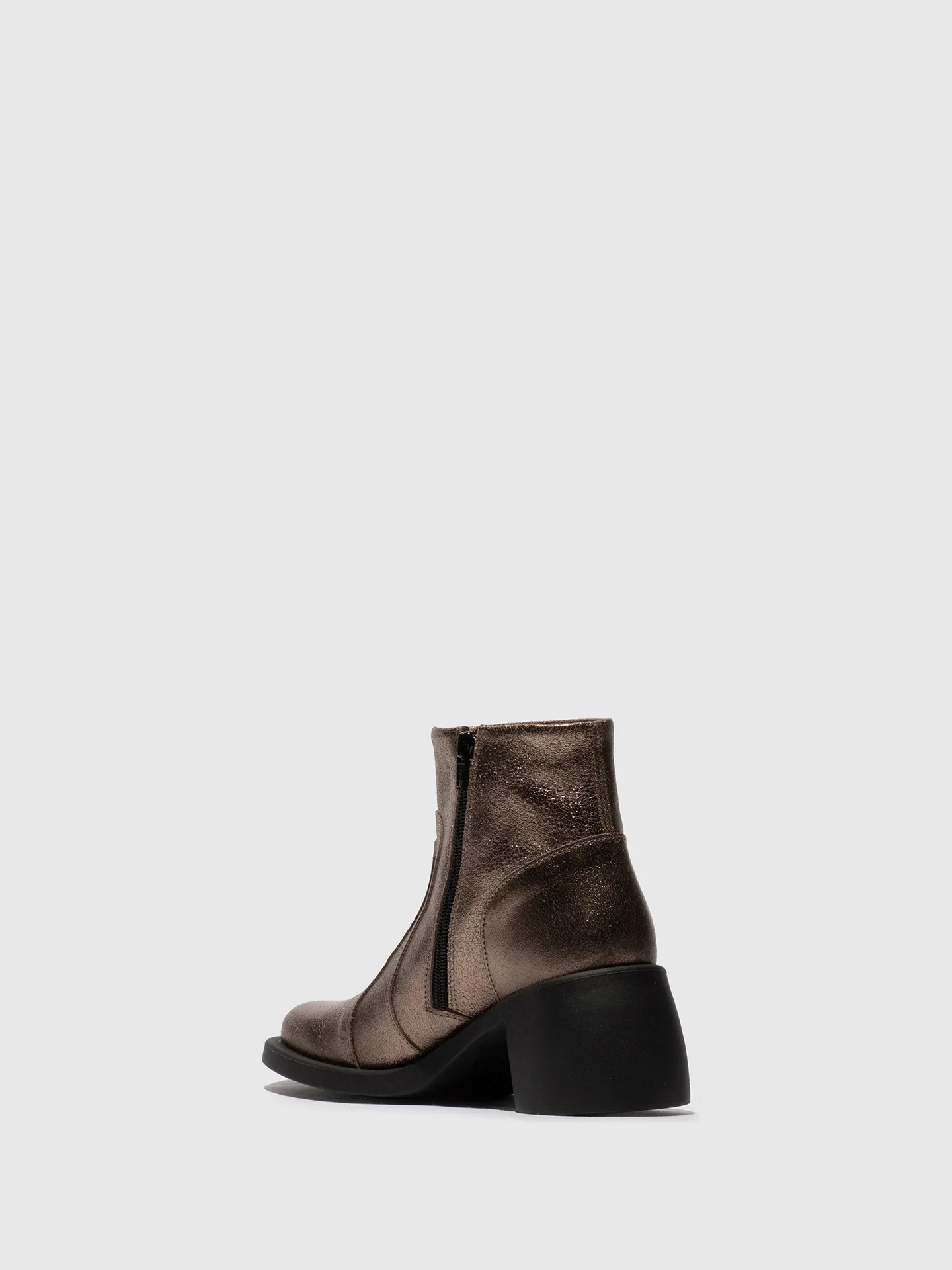 Zip Up Ankle Boots HEWI304FLY DK GOLD - Image 3
