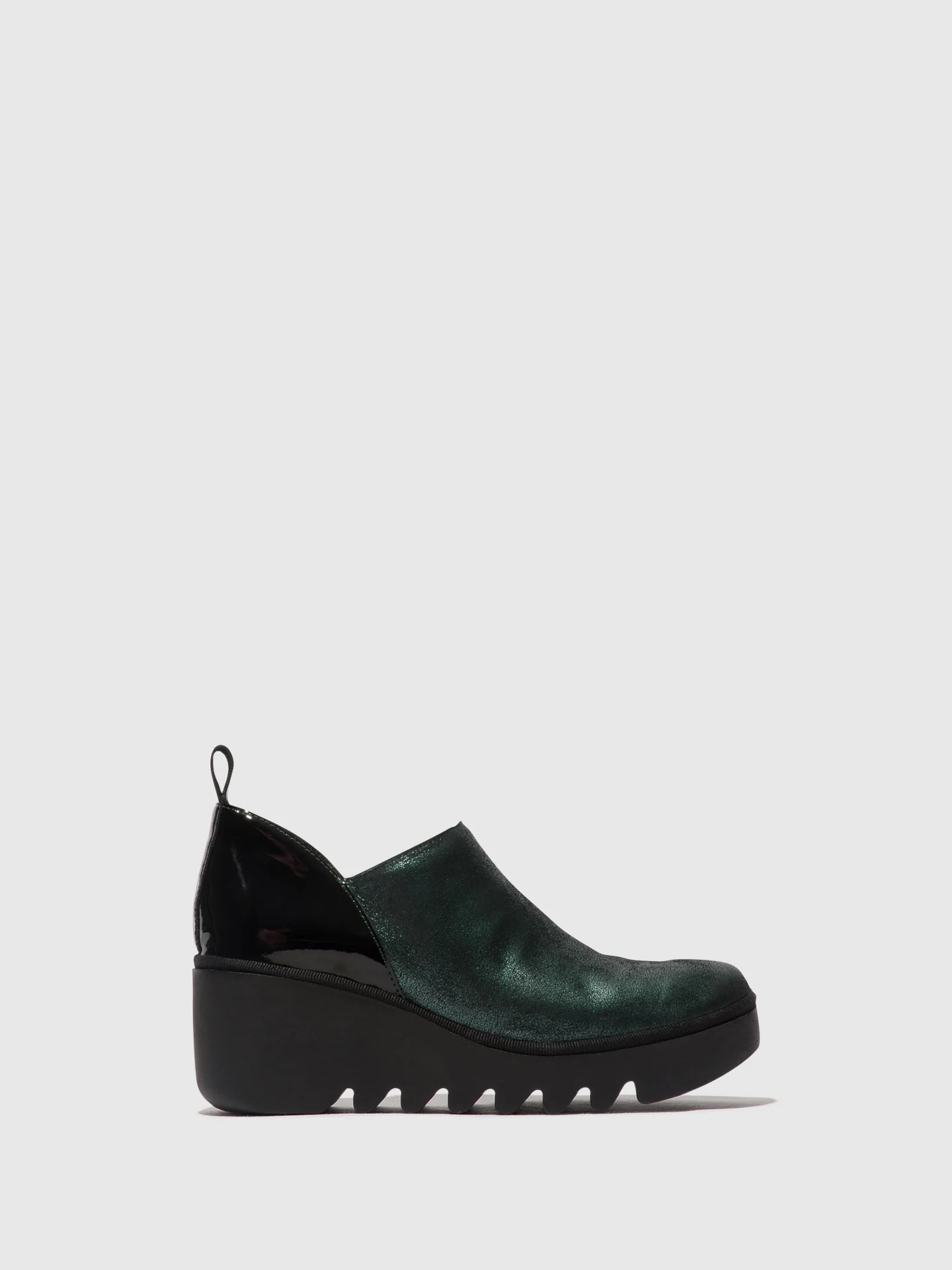 Zip Up Ankle Boots BELI458FLY DK.GREEN/BLACK