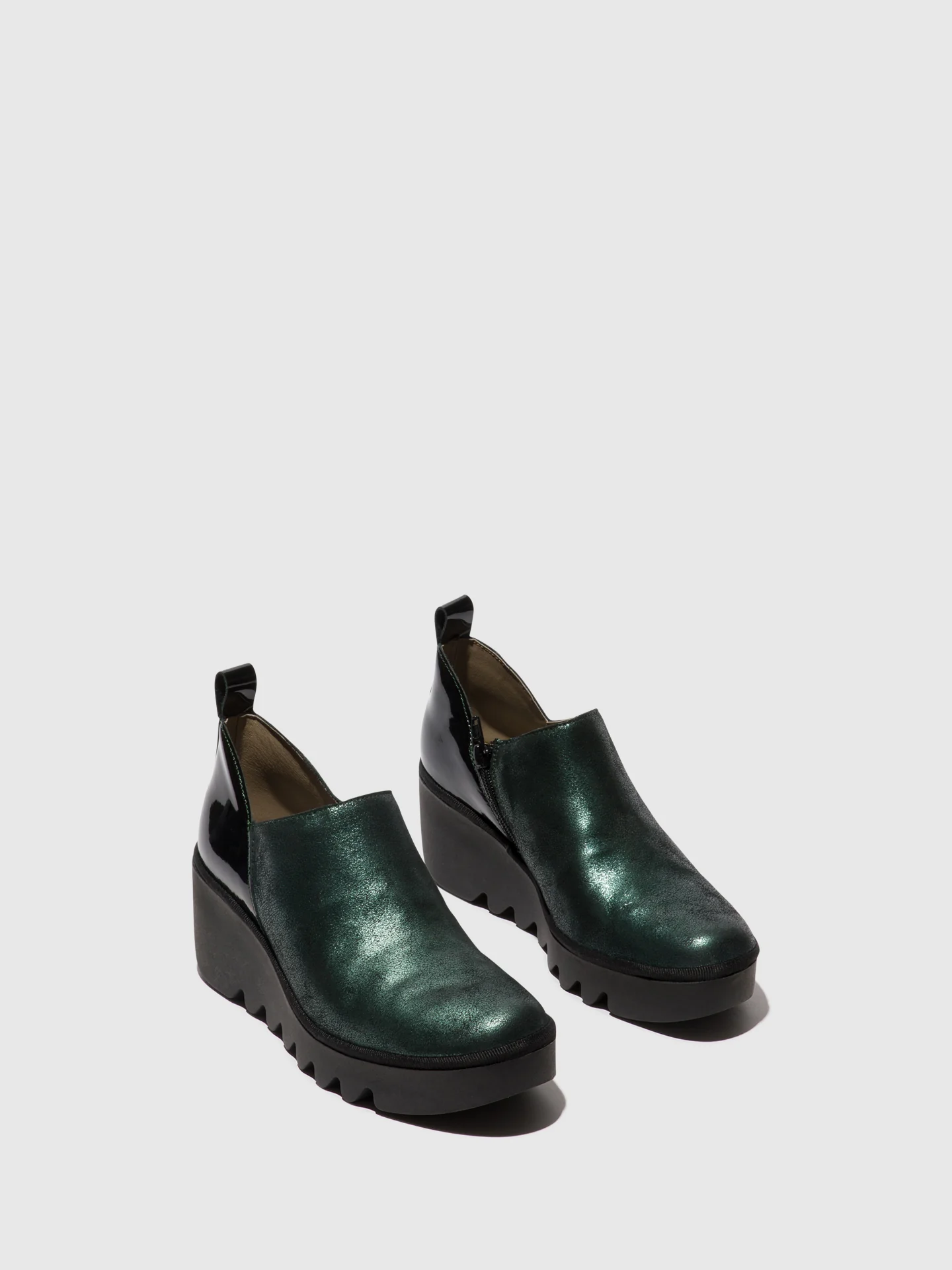 Zip Up Ankle Boots BELI458FLY DK.GREEN/BLACK - Image 2
