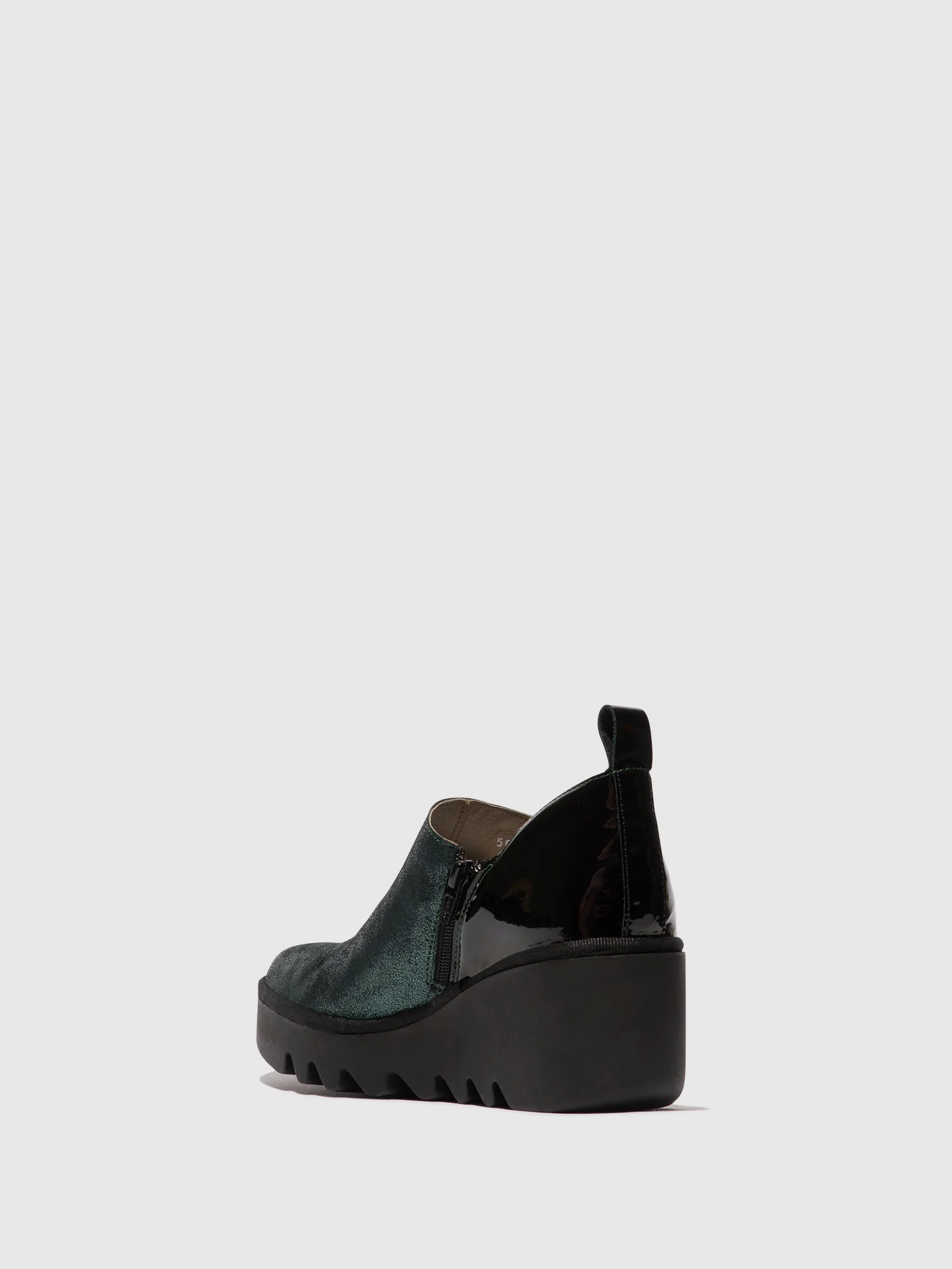 Zip Up Ankle Boots BELI458FLY DK.GREEN/BLACK - Image 3