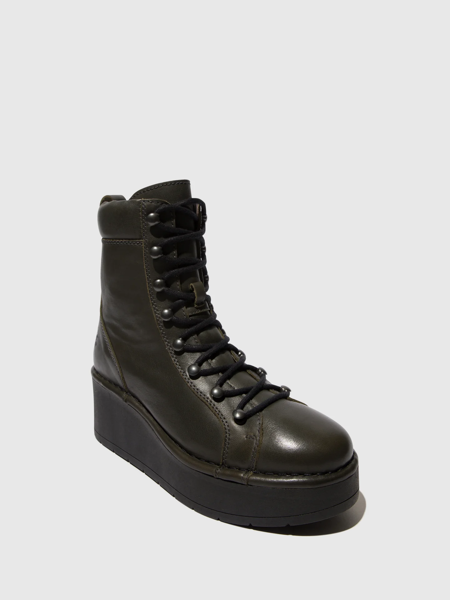 Lace-up Ankle Boots HAND247FLY DK. GREEN - Image 4