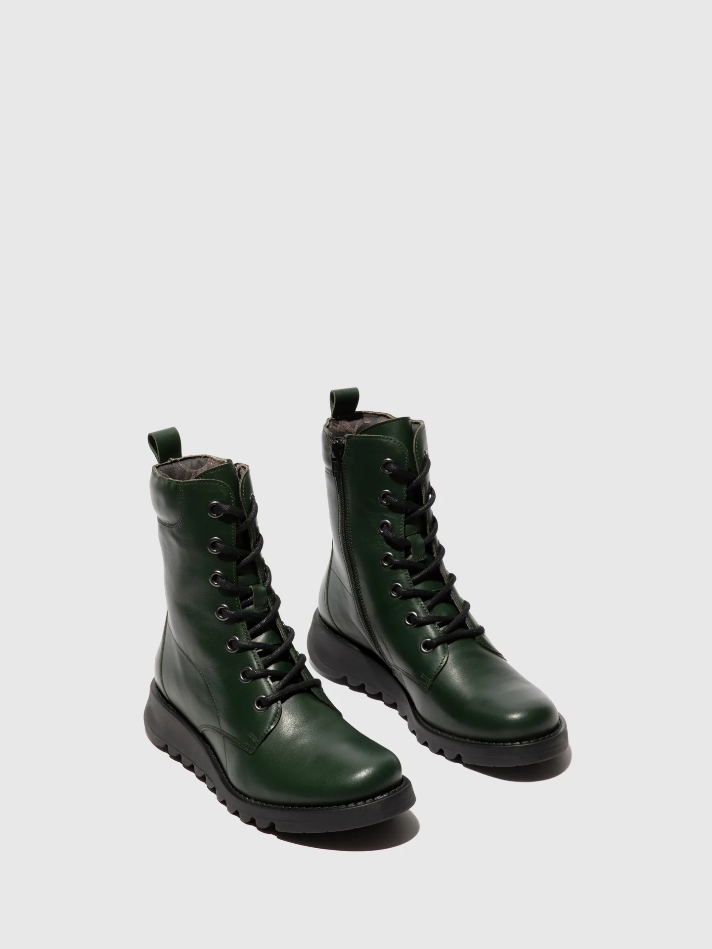 Lace-up Ankle Boots SILF015FLY DK.GREEN - Image 2