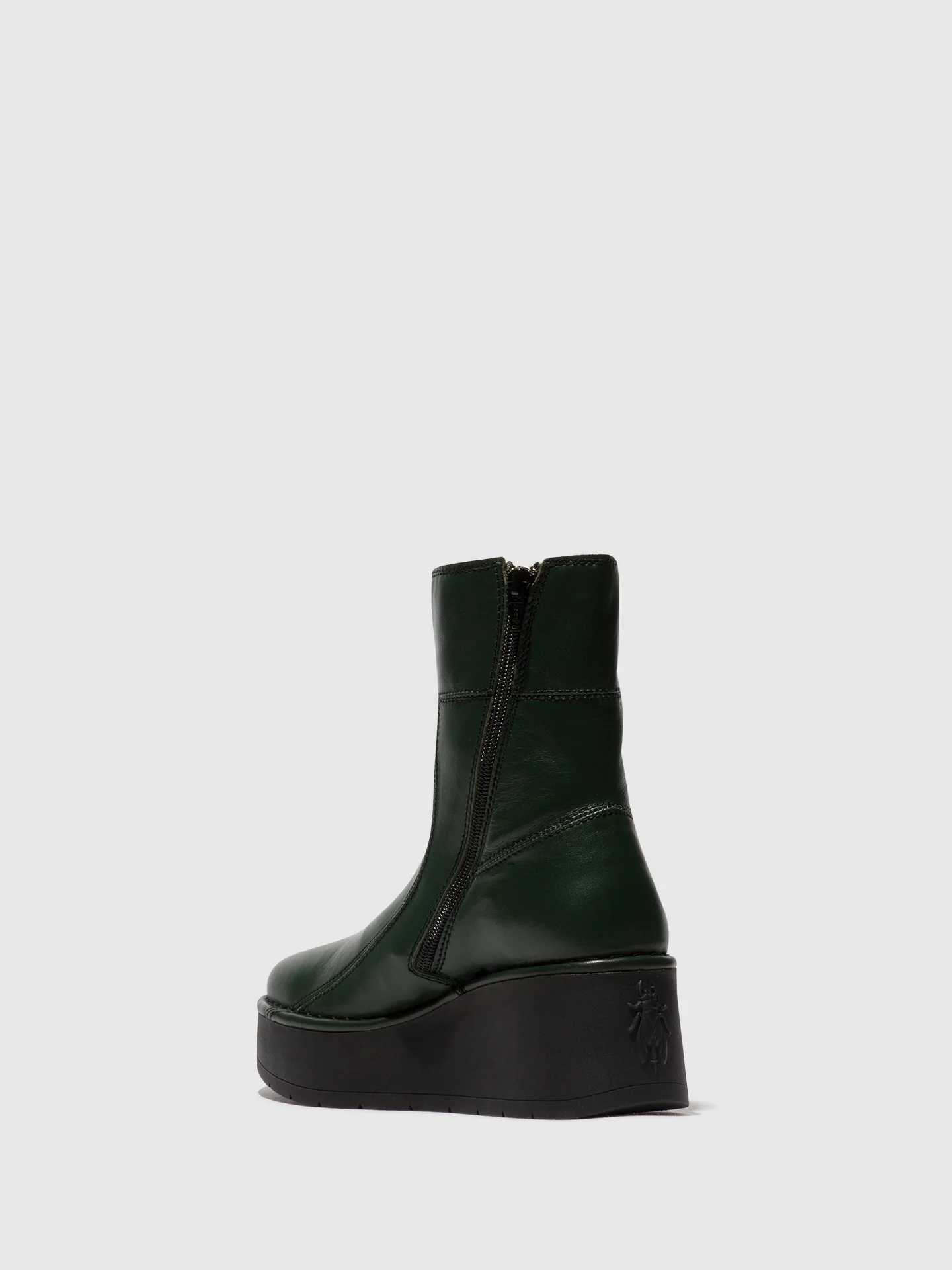 Zip Up Ankle Boots HANN248FLY DK GREEN - Image 3