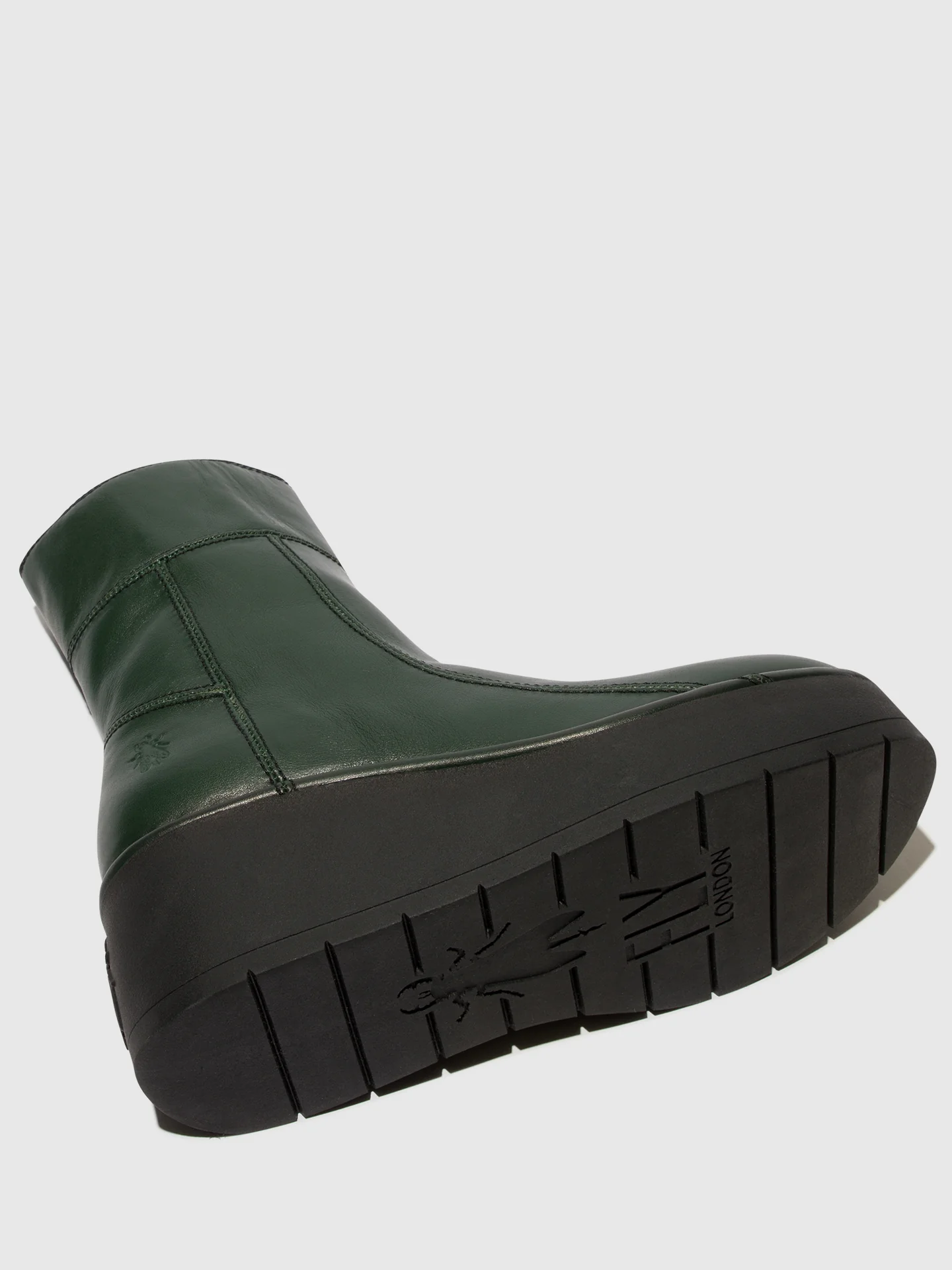 Zip Up Ankle Boots HANN248FLY DK GREEN - Image 4