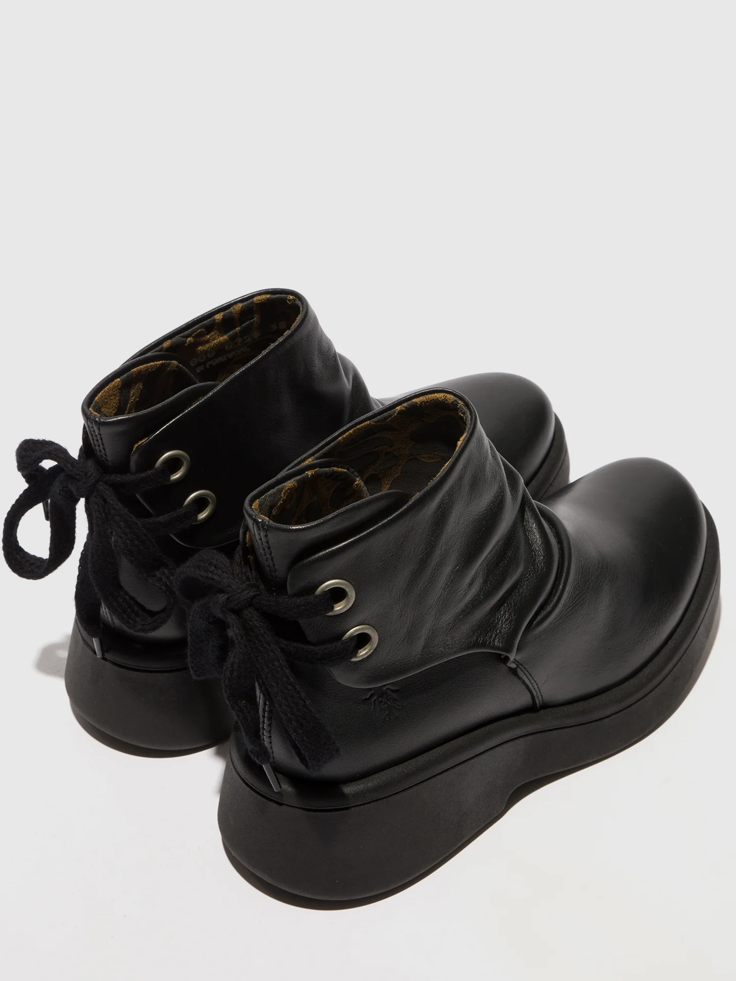 Lace-up Ankle Boots MEBS189FLY DUBLIN BLACK - Image 4