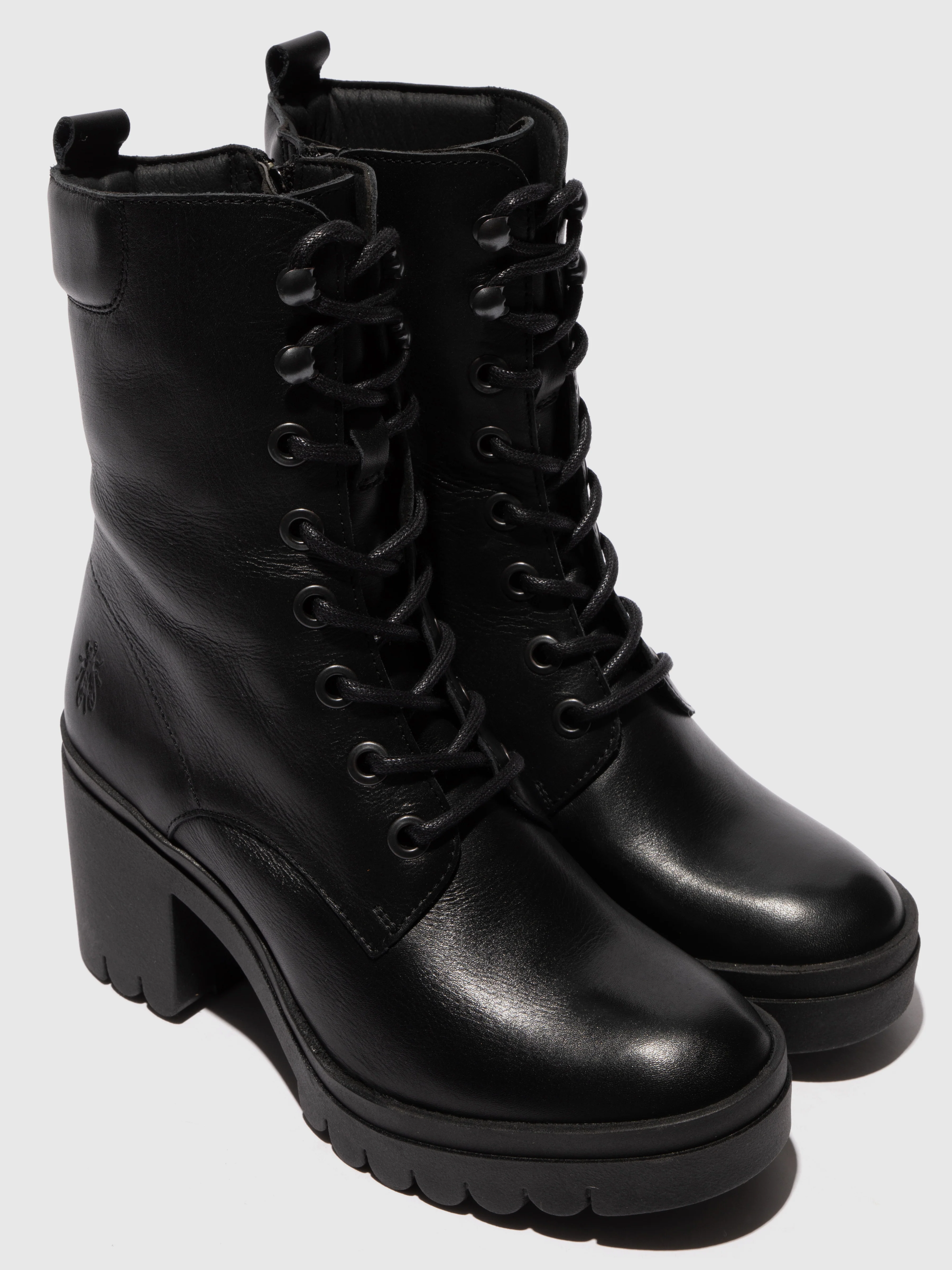 Lace-up Ankle Boots TIEL642FLY DUBLIN BLACK - Image 4