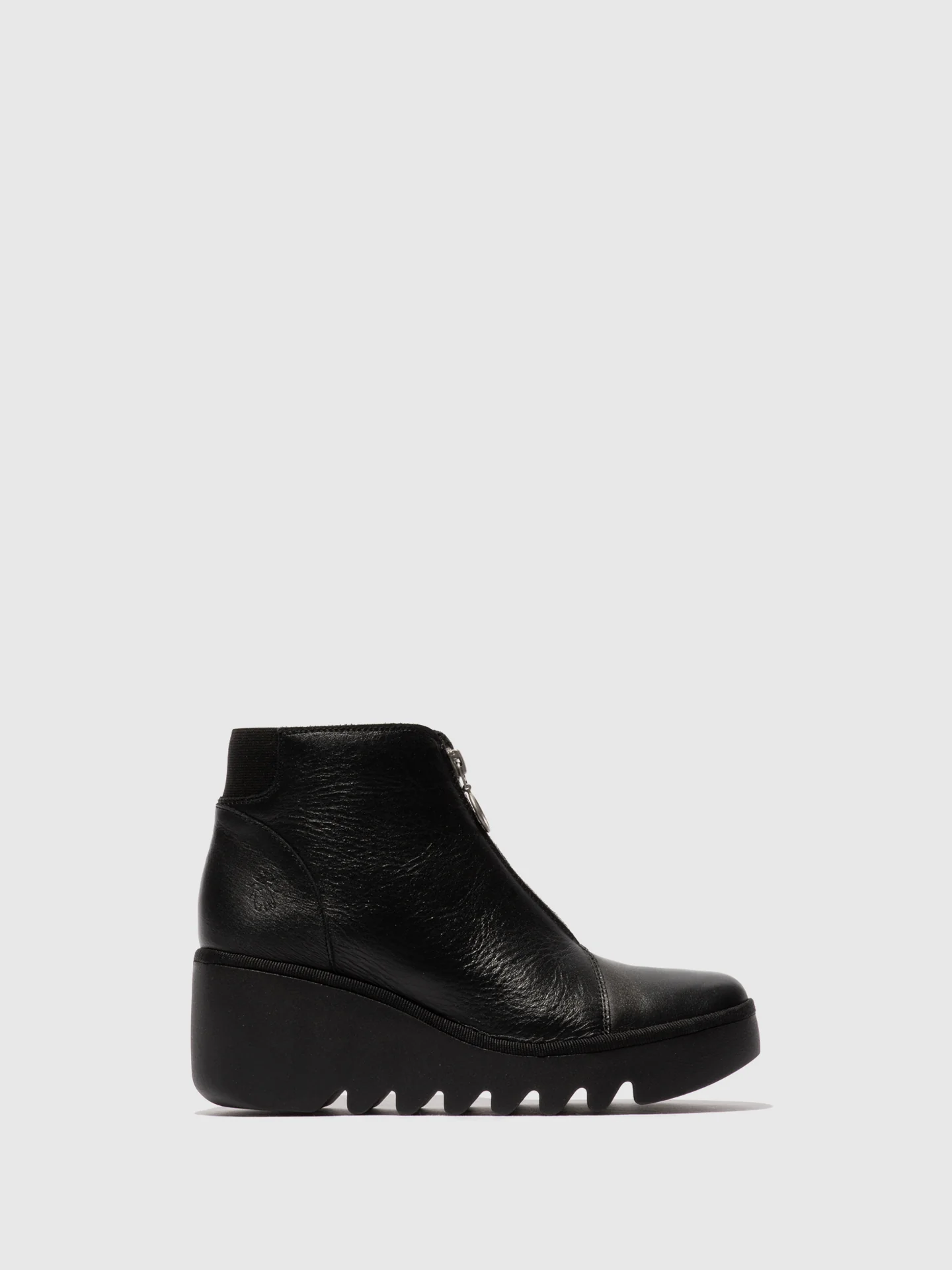 Zip Up Ankle Boots BAAZ537FLY DUBLIN BLACK