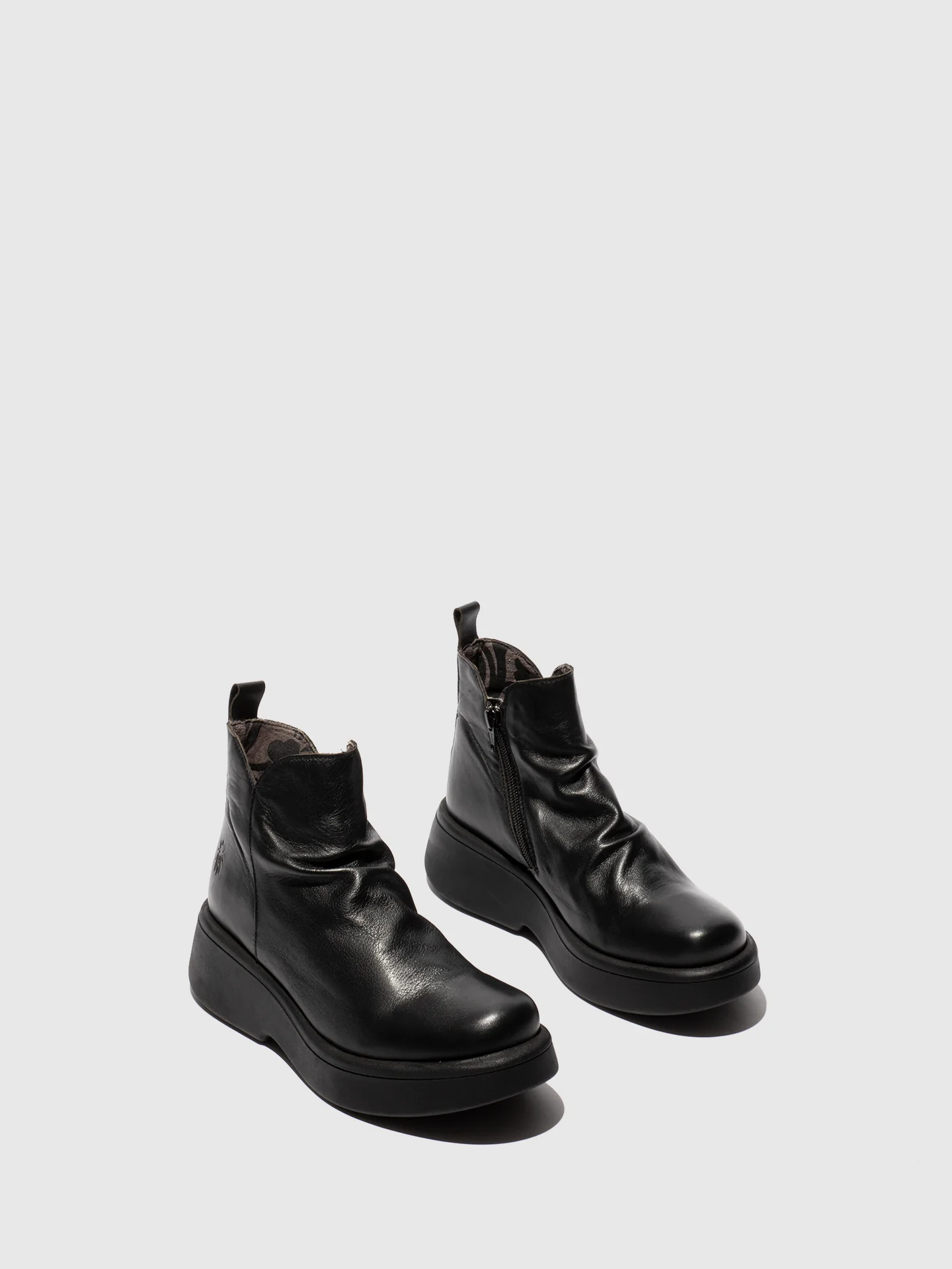 Zip Up Ankle Boots MAZY323FLY DUBLIN BLACK - Image 2