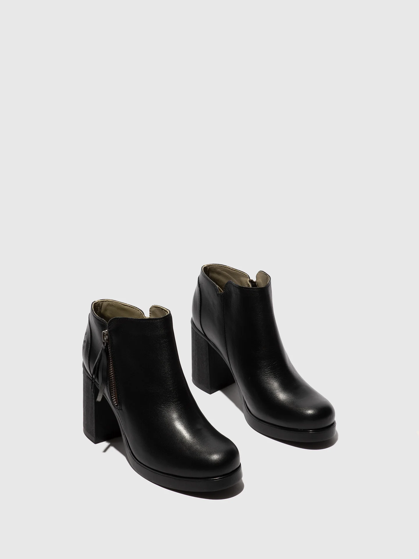Zip Up Ankle Boots SHAR986FLY DUBLIN BLACK - Image 2