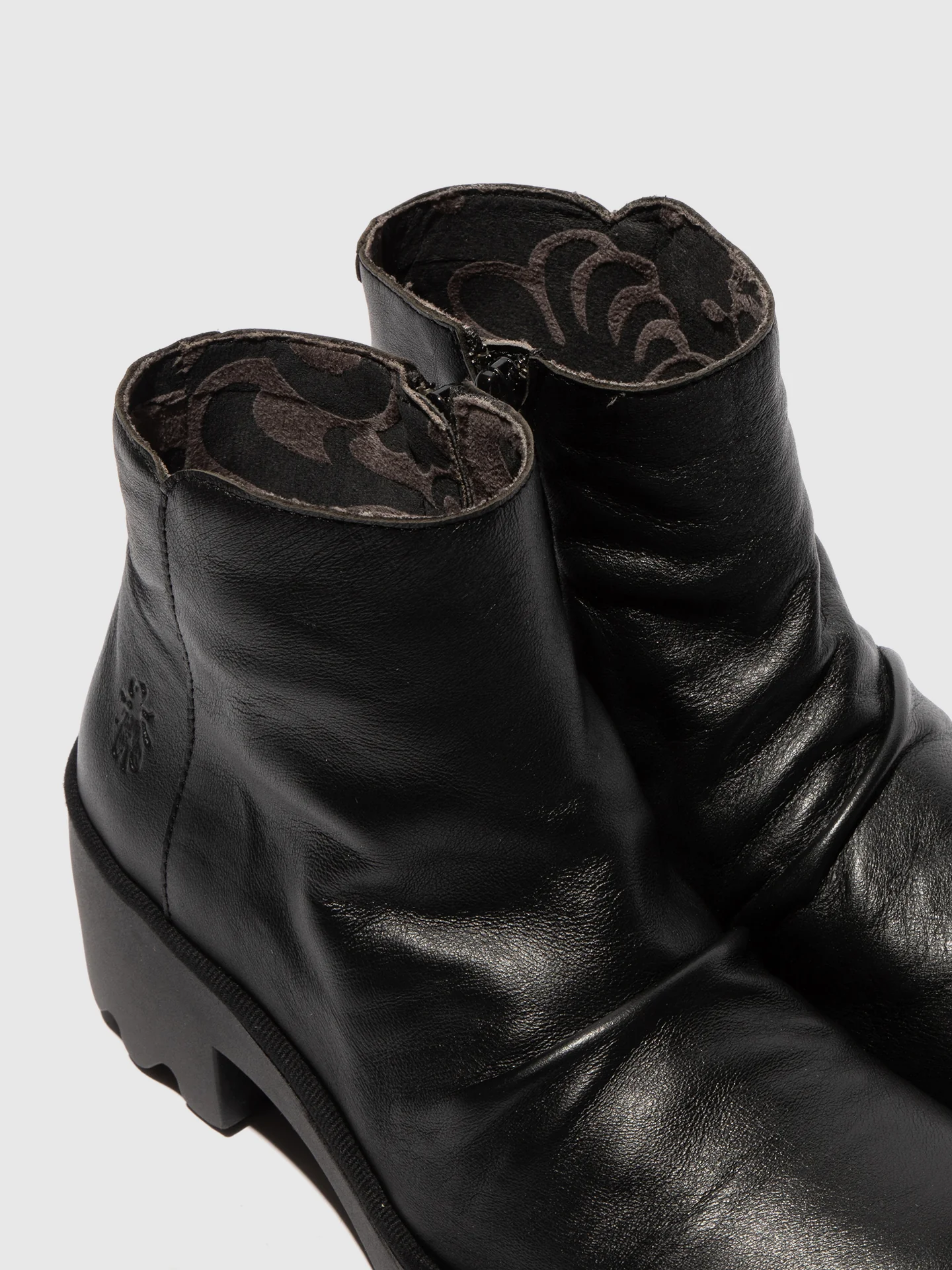 Zip Up Ankle Boots TULP592FLY DUBLIN BLACK - Image 4
