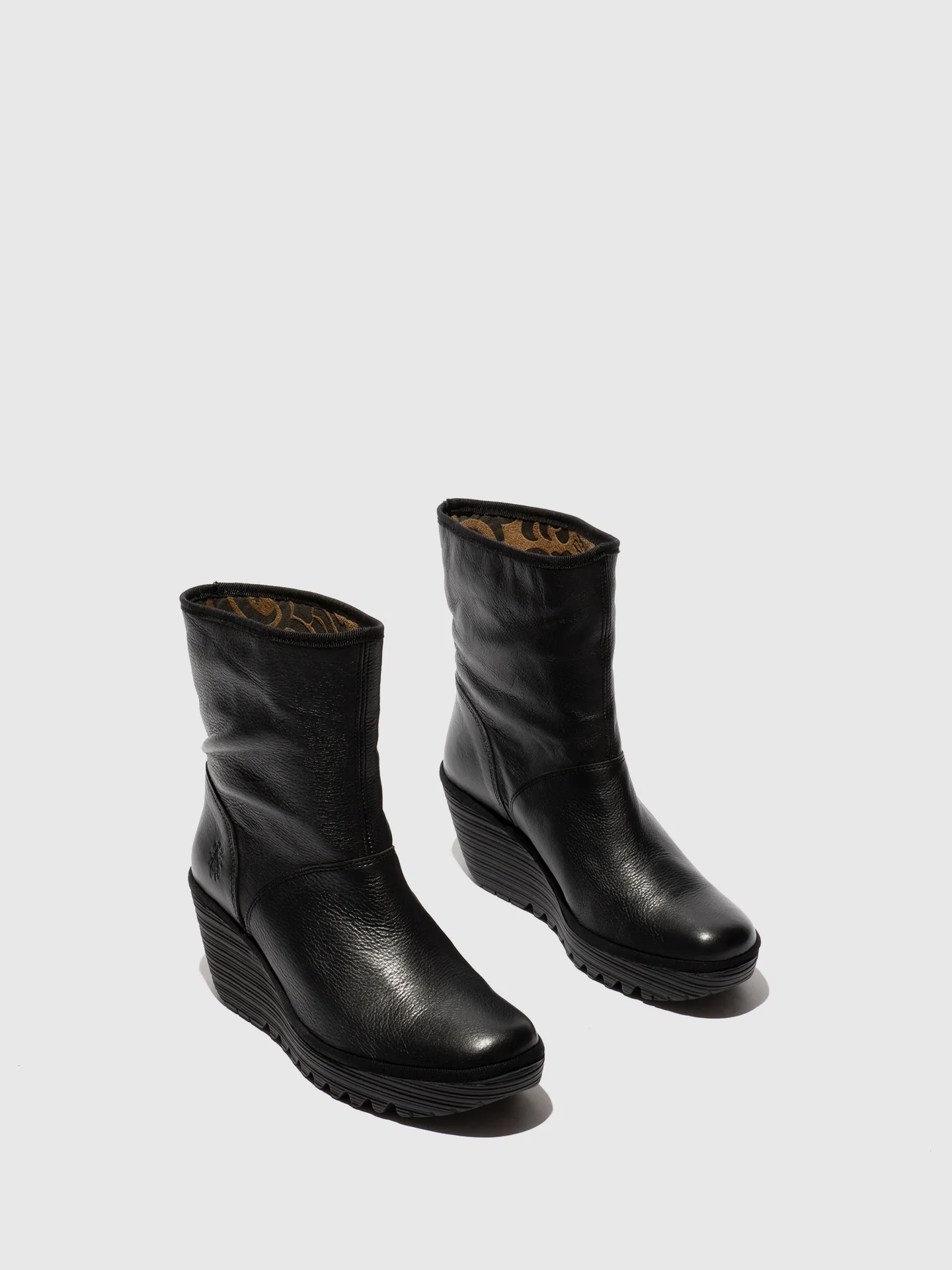 Zip Up Ankle Boots YAXO594FLY DUBLIN BLACK - Image 2