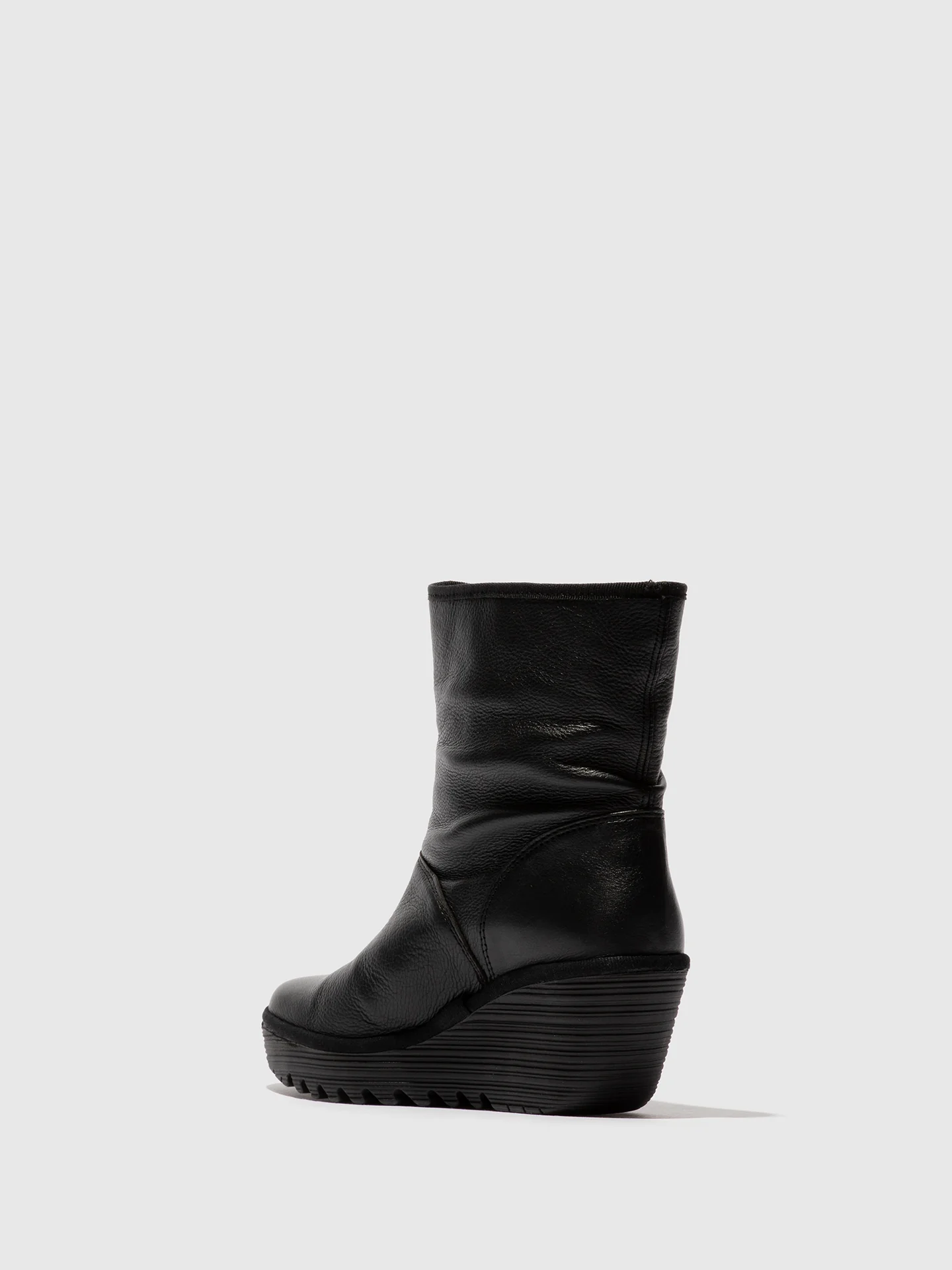 Zip Up Ankle Boots YAXO594FLY DUBLIN BLACK - Image 3