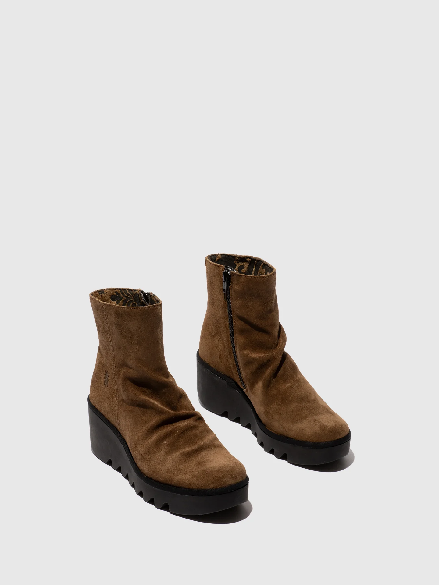 Zip Up Ankle Boots BAAN538FLY ELEPHANT - Image 2