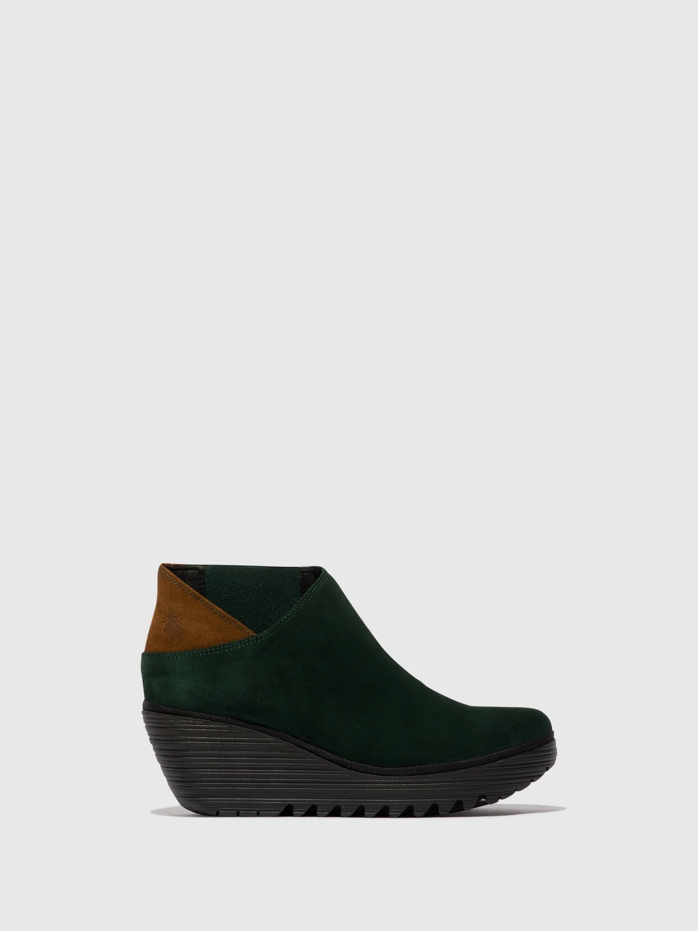 Zip Up Ankle Boots YEGO400FLY FOREST GREEN/CAMEL