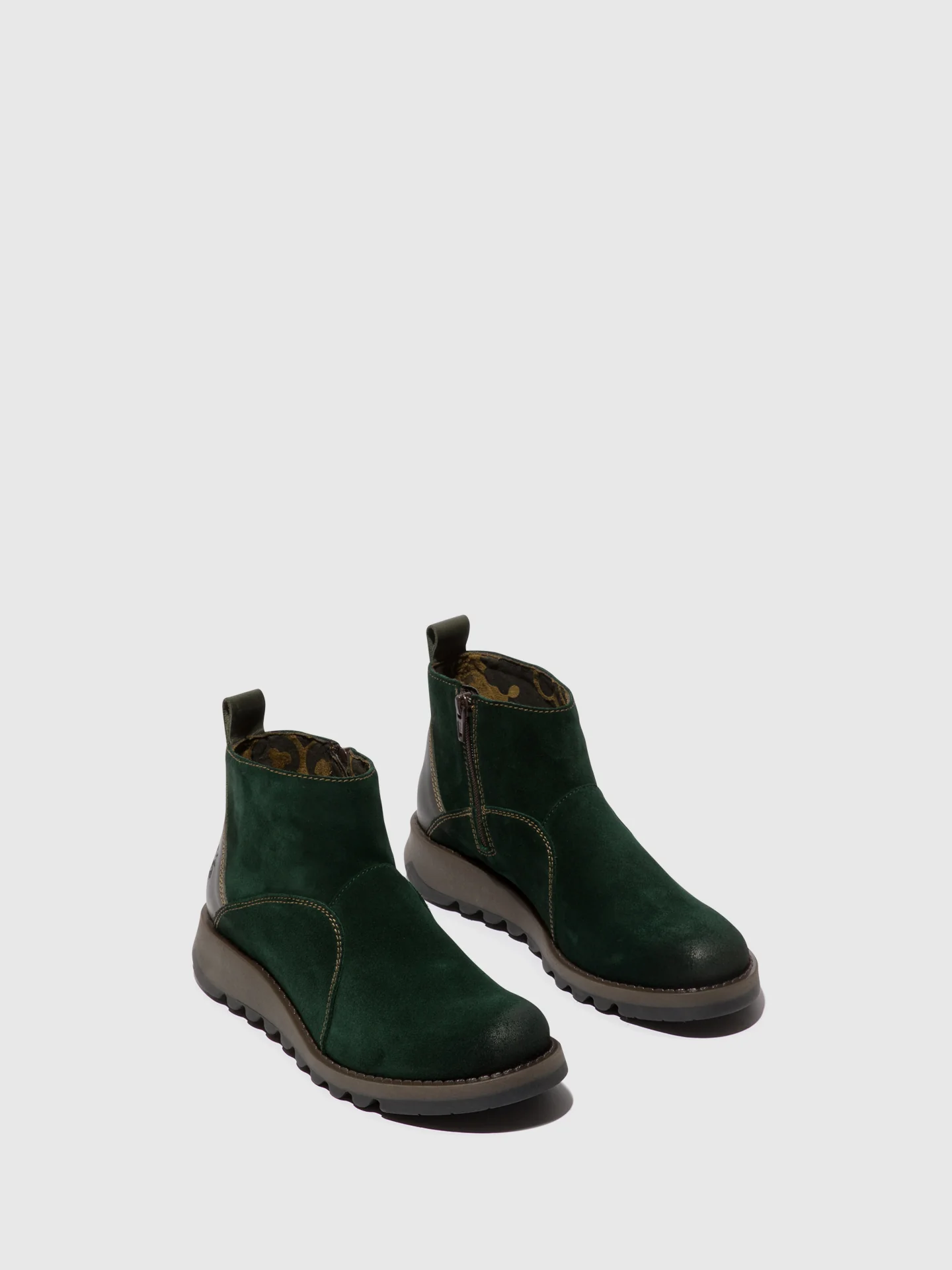 Zip Up Ankle Boots SELY918FLY FOREST GREEN/DIESEL - Image 2