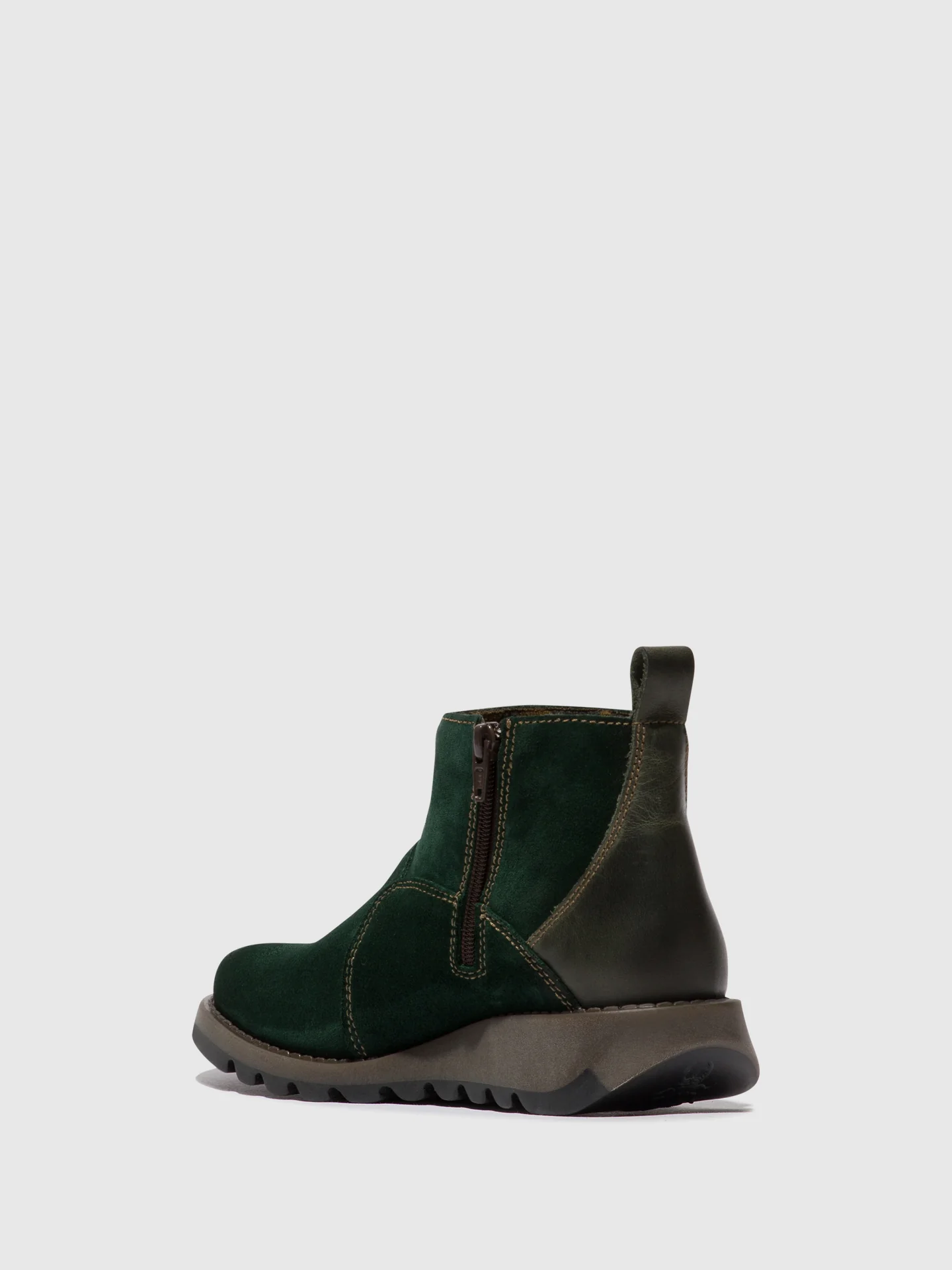 Zip Up Ankle Boots SELY918FLY FOREST GREEN/DIESEL - Image 3