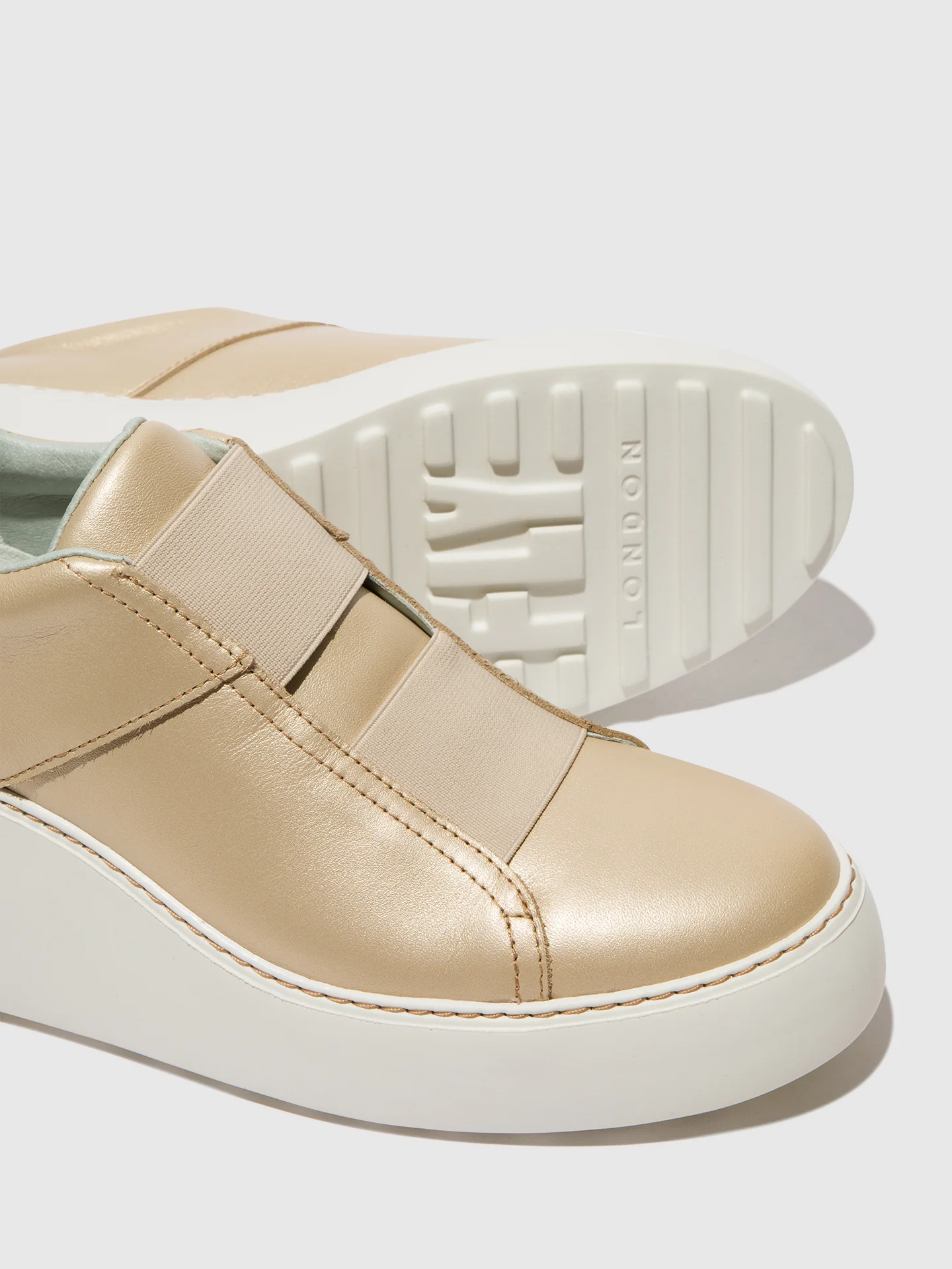 Elasticated Trainers DITO581FLY GOLD - Image 4