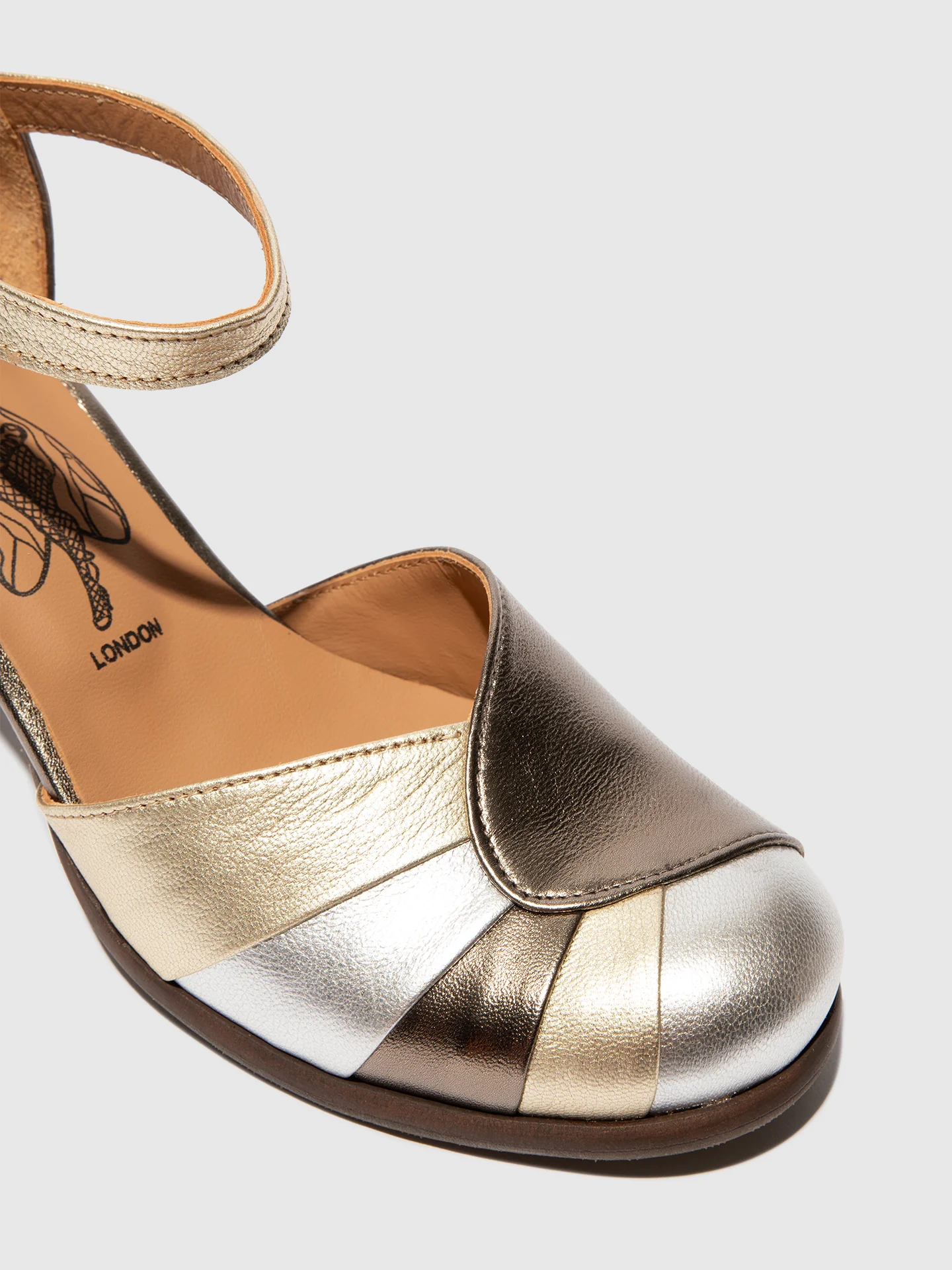 Heel Shoes BESH087FLY GRAPHITE/SILVER/GOLD - Image 4