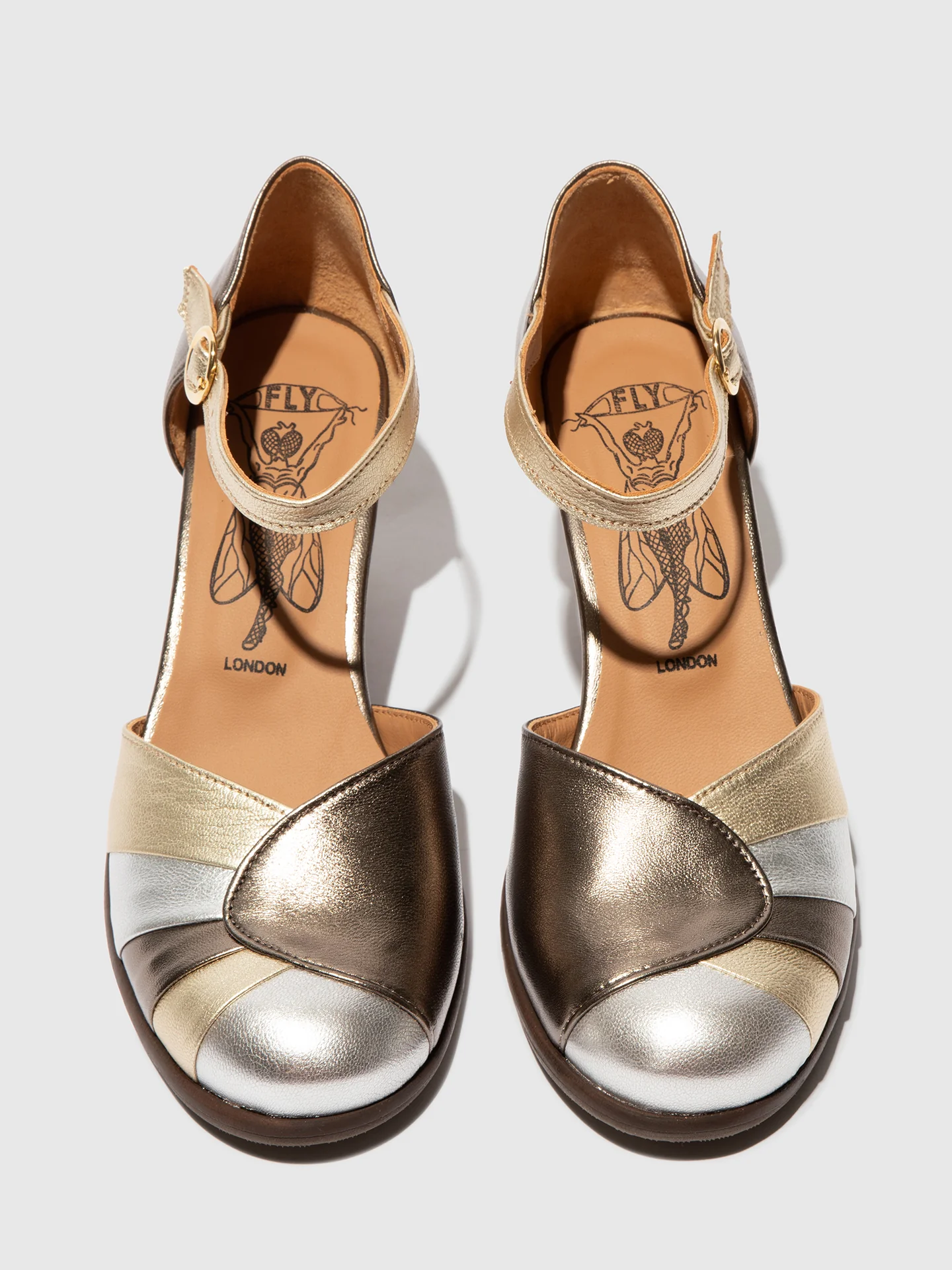 Heel Shoes BESH087FLY GRAPHITE/SILVER/GOLD - Image 5