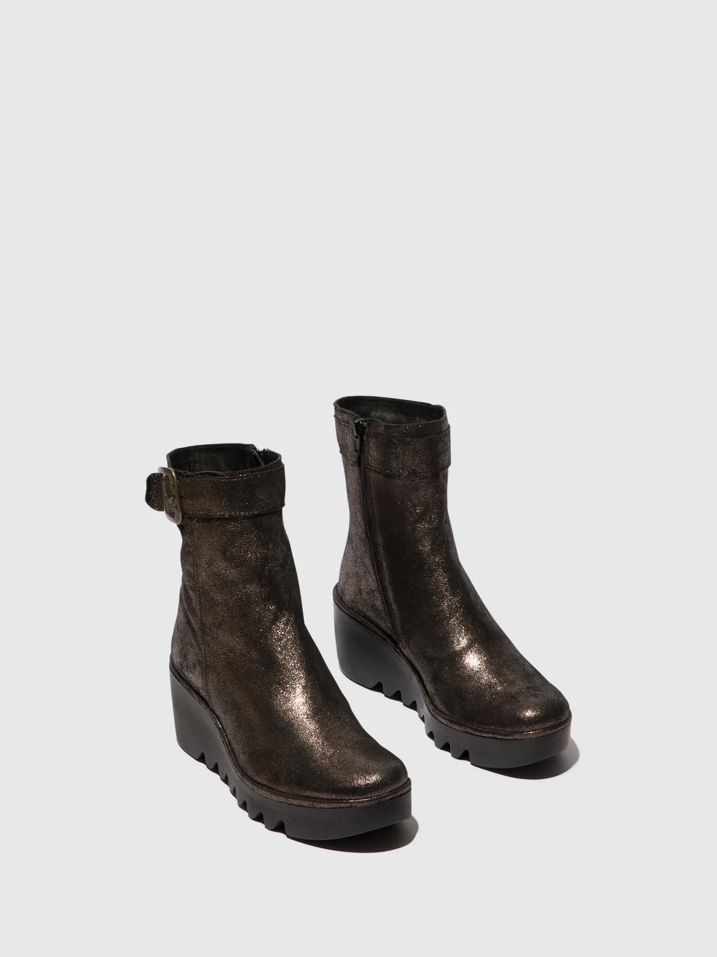 Zip Up Ankle Boots BEPP396FLY GRAPHITE - Image 2