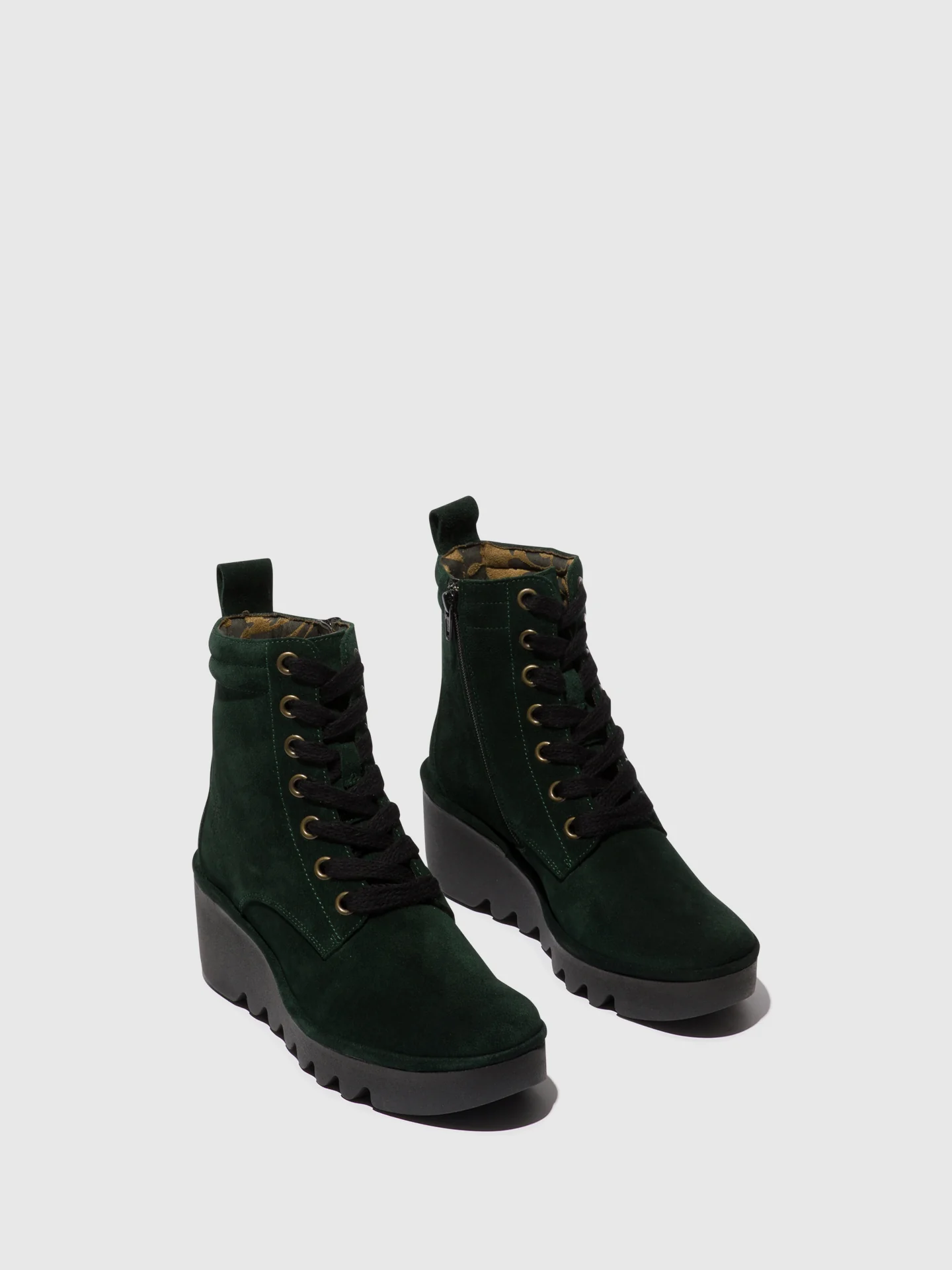 Lace-up Ankle Boots BIAZ329FLY GREEN FOREST - Image 2