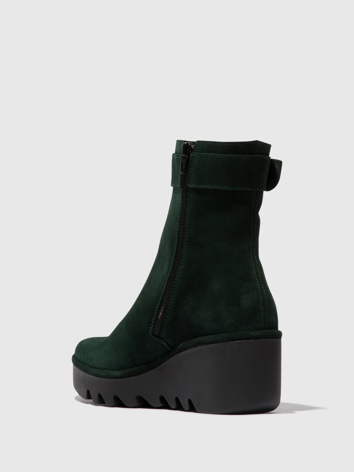Zip Up Ankle Boots BEPP396FLY GREEN FOREST - Image 3