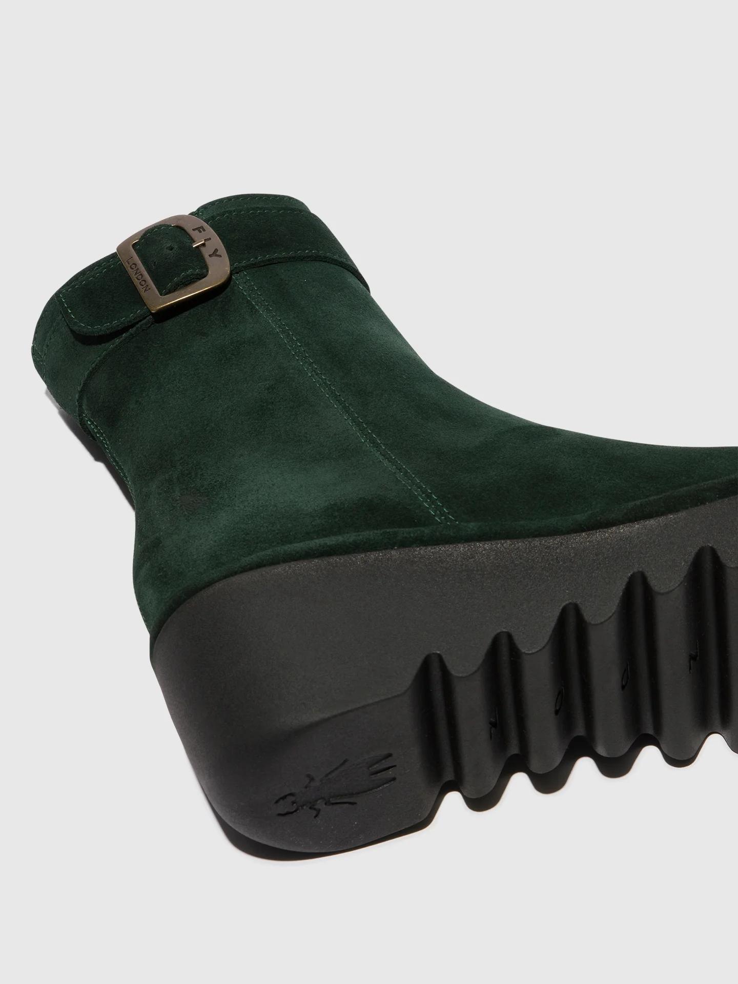 Zip Up Ankle Boots BEPP396FLY GREEN FOREST - Image 4