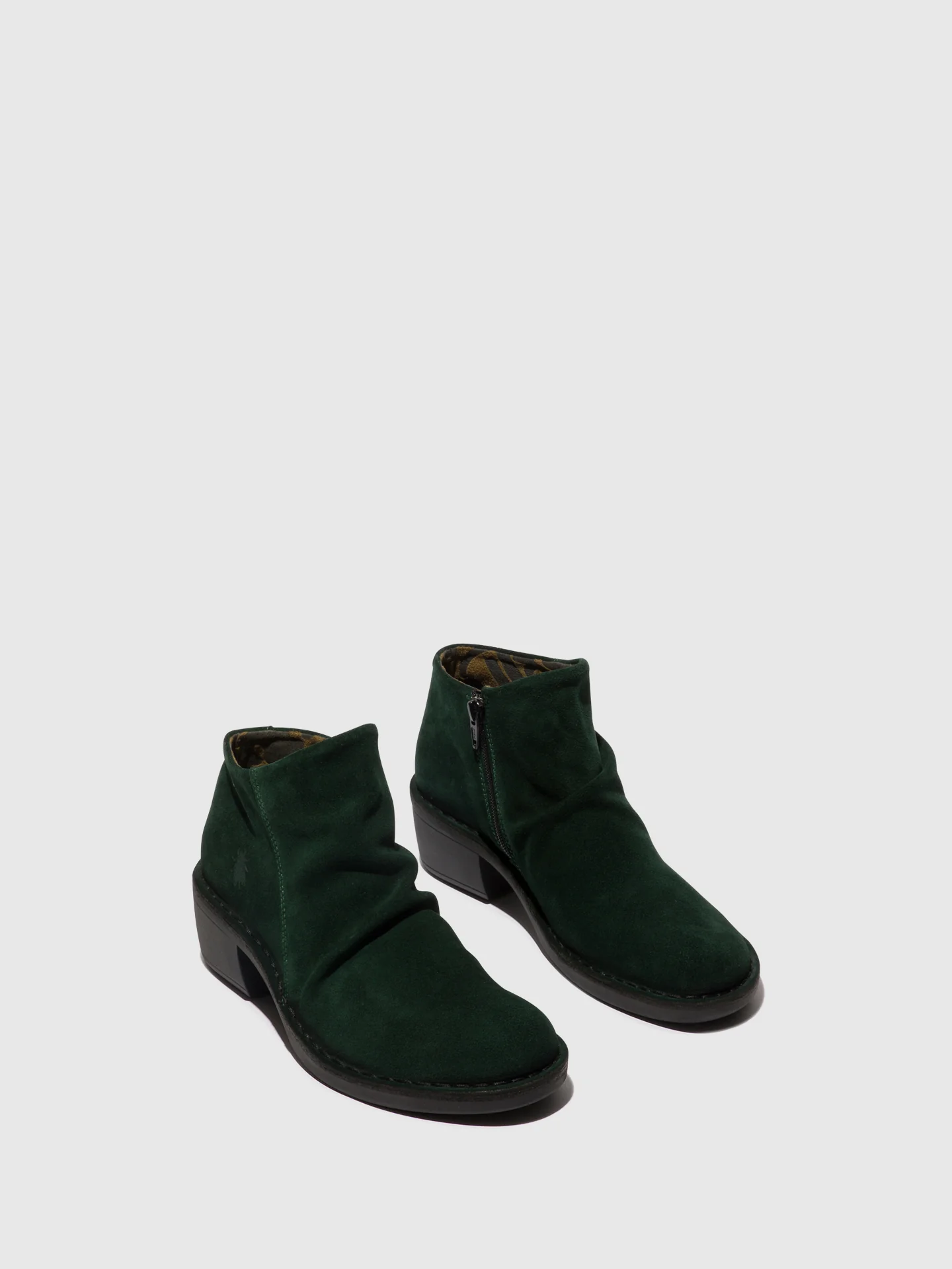 Zip Up Ankle Boots MERK093FLY GREEN FOREST - Image 2