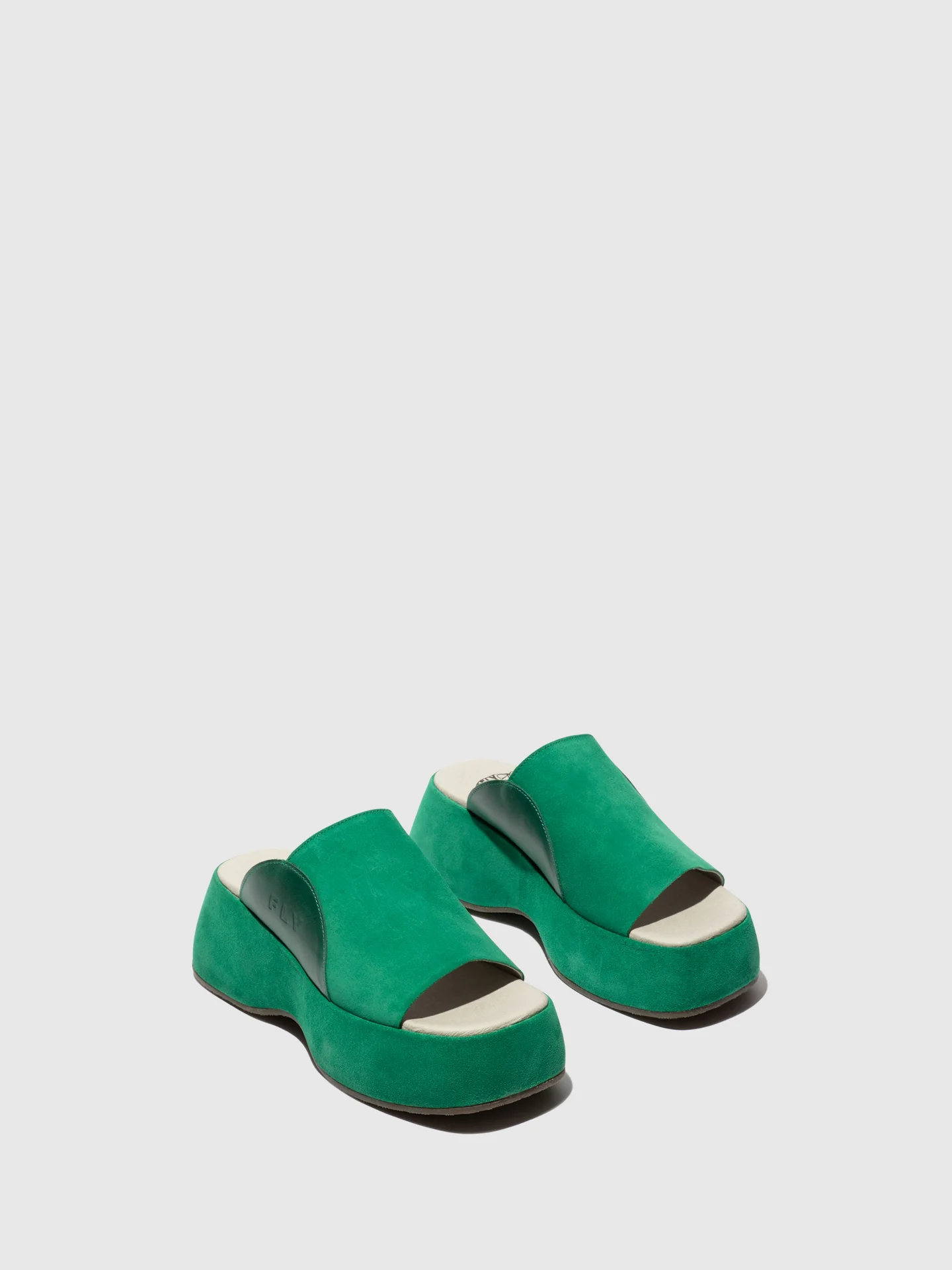 Slip-on Mules BEZI078FLY GREEN/GREEN - Image 2