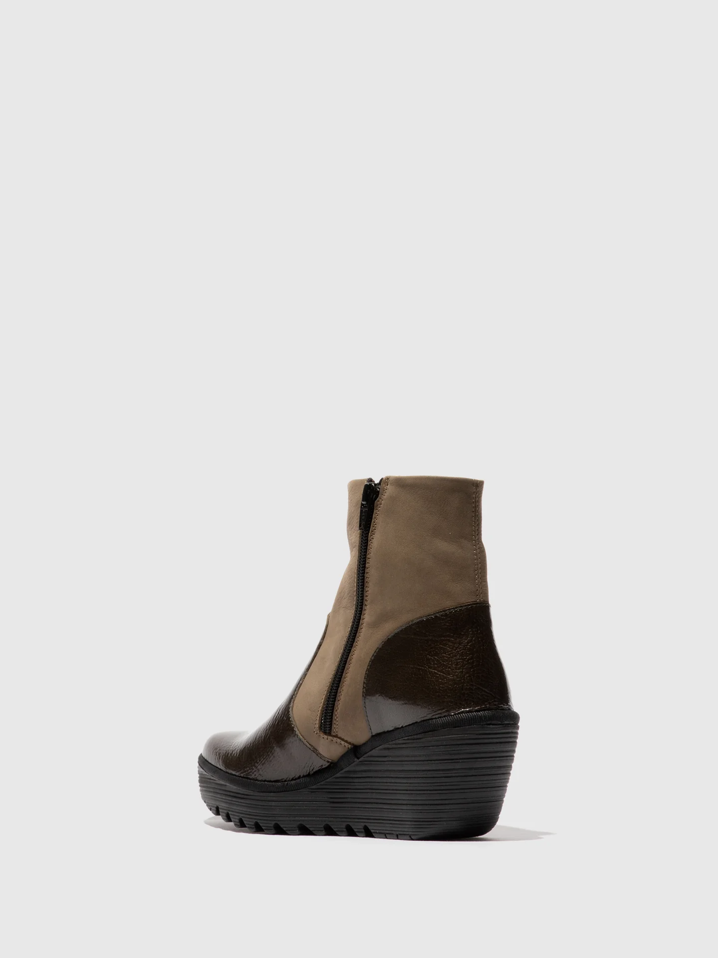 Zip Up Ankle Boots YUXI506FLY GREEN/KHAKI - Image 3