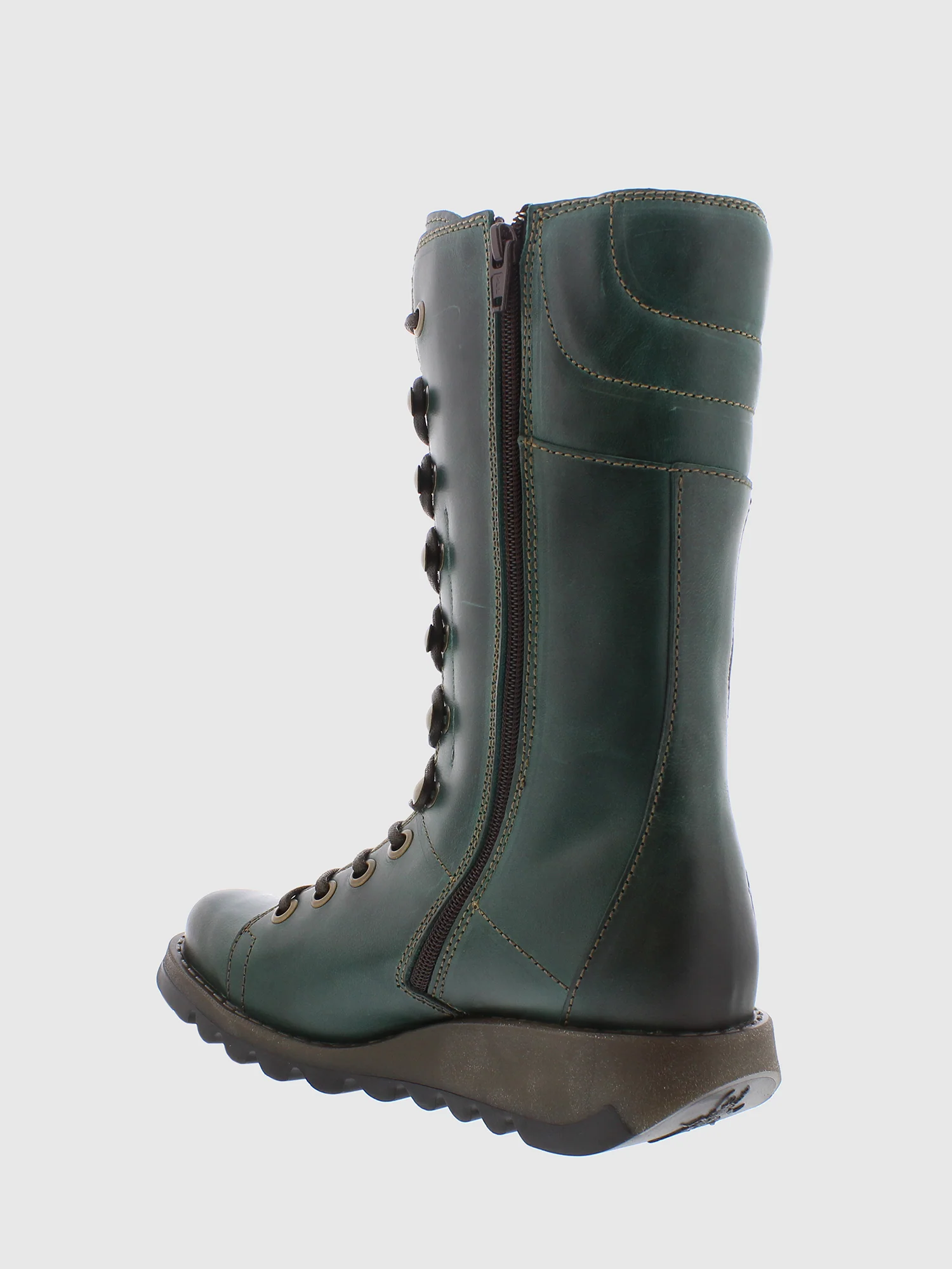 Green Lace-up Boots - Image 3