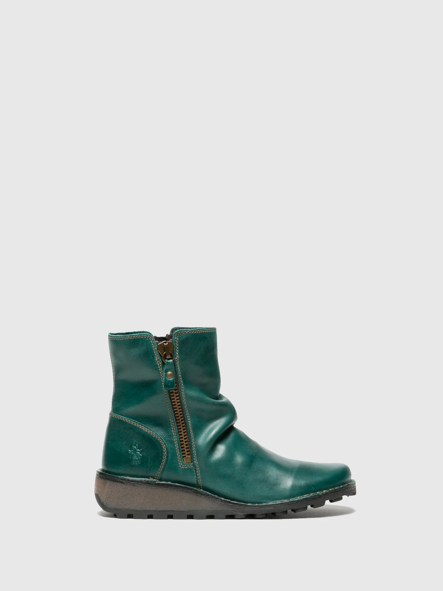 Zip Up Ankle Boots MON944FLY PETROL