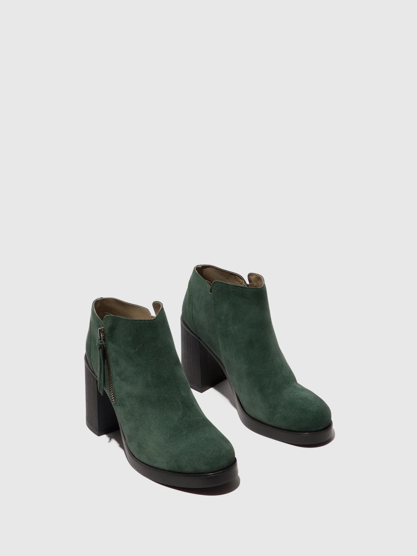 Zip Up Ankle Boots SHAR986FLY GREEN - Image 2