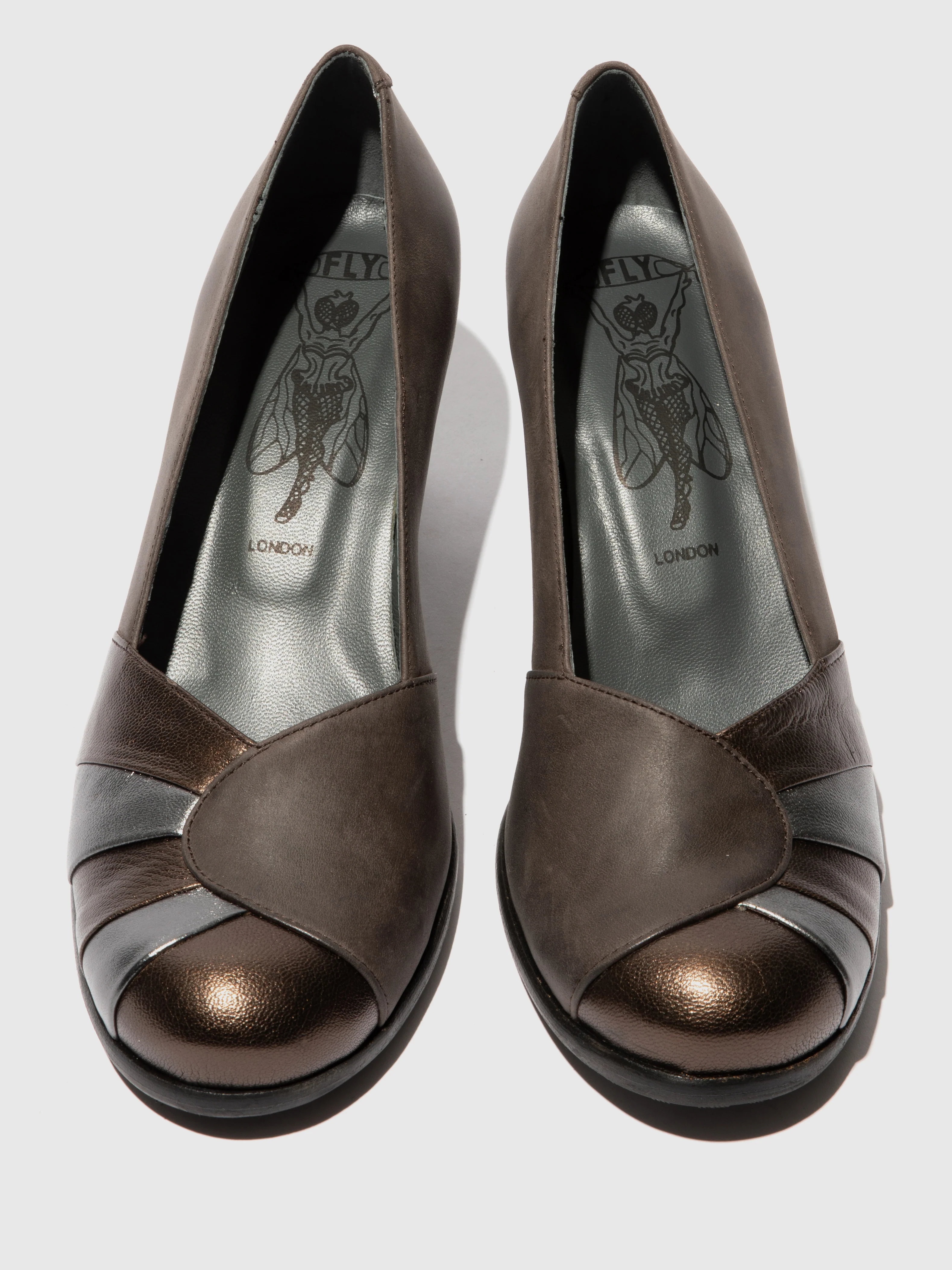 Heel Shoes BINX163FLY GREY/GRAPHITE/DK.GOLD - Image 4