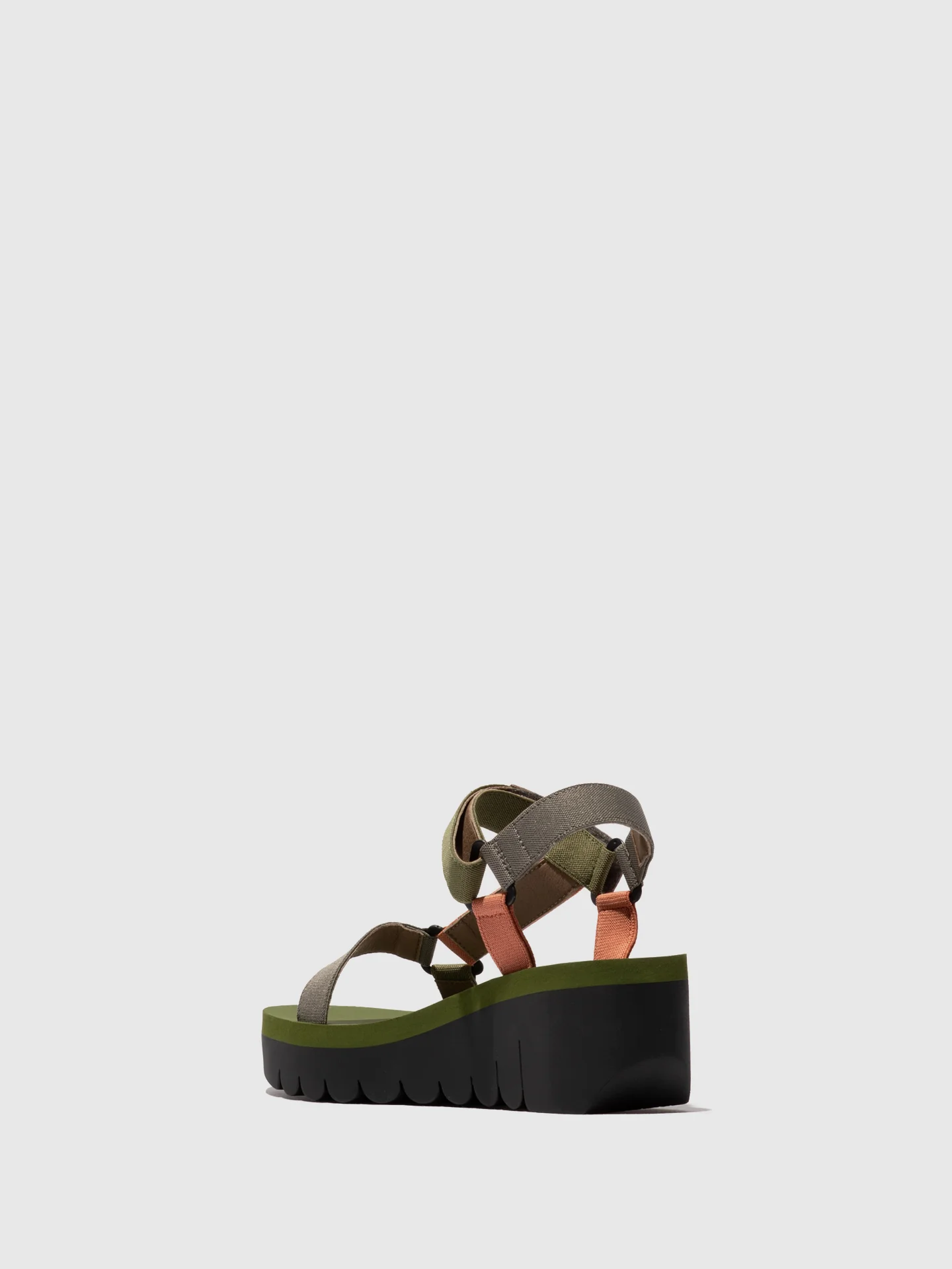 Velcro Sandals YEFA726FLY GREY/MULTICOLOR/ARMY GREEN - Image 3