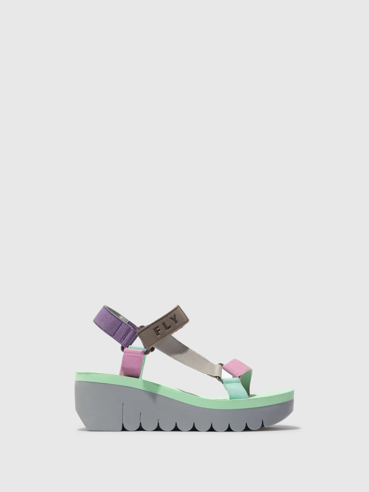 Velcro Sandals YEFA726FLY GREY/MULTICOLOR/SPEARMINT