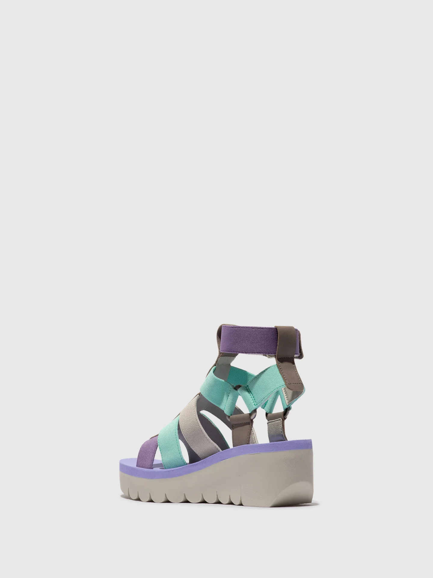 Strappy Sandals YUFI032FLY GREY/MULTICOLOR/VIOLET - Image 3
