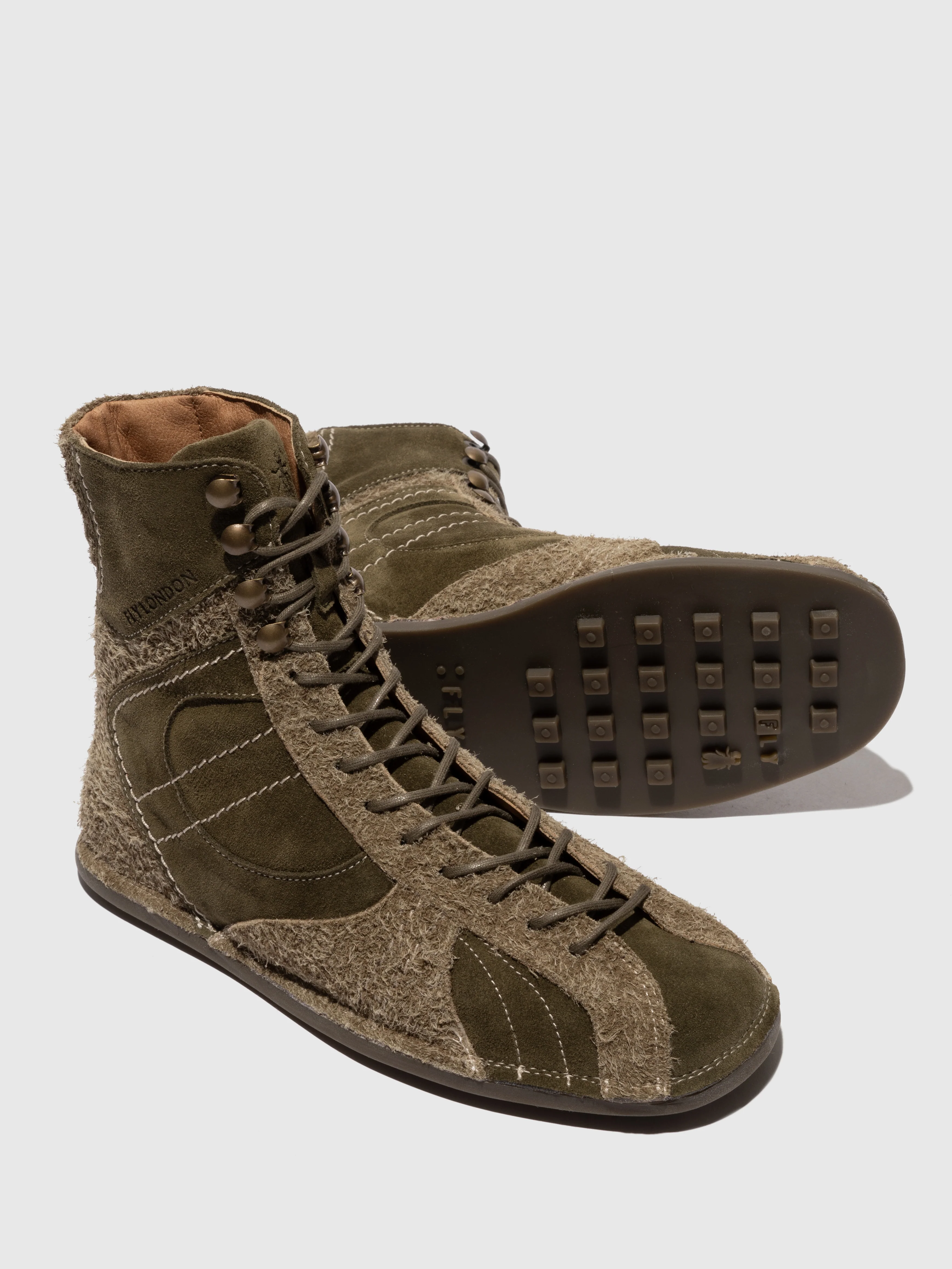 Hi-Top Trainers FARV573FLY KHAKI - Image 4