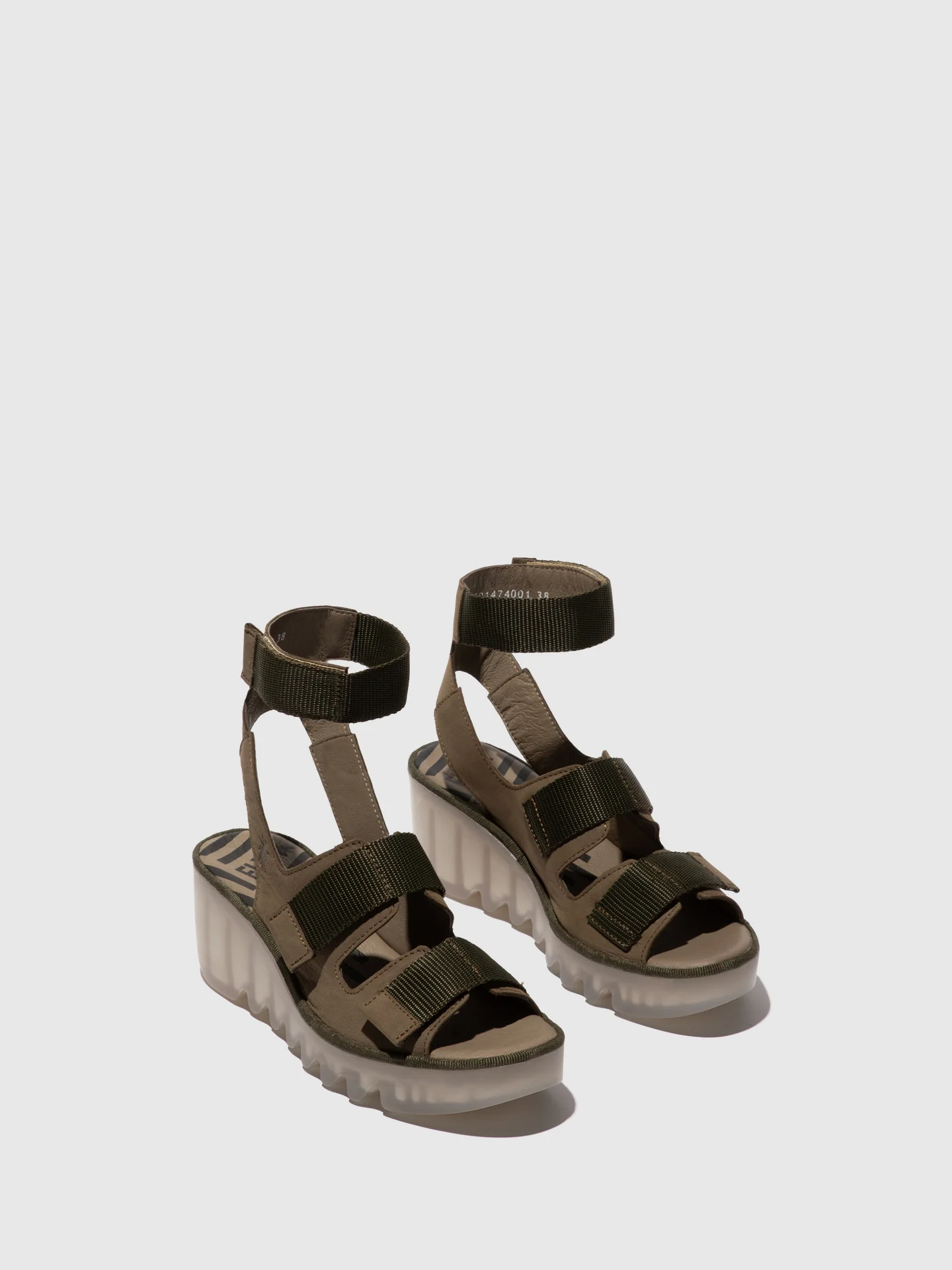 Velcro Sandals BECH474FLY KHAKI - Image 2