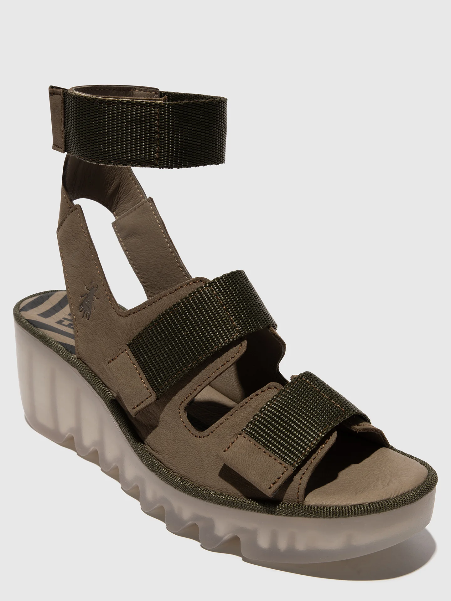 Velcro Sandals BECH474FLY KHAKI - Image 4