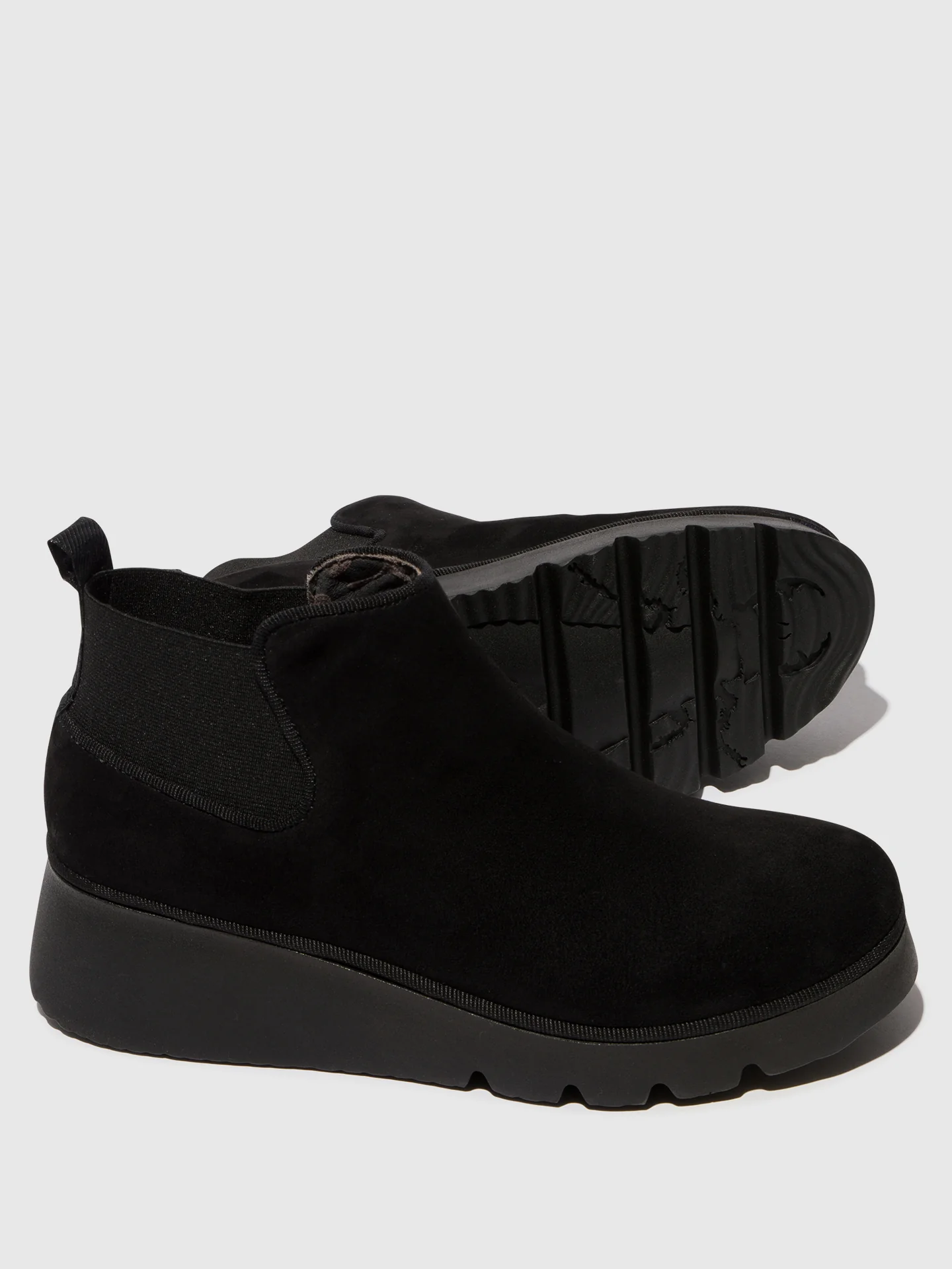 Elasticated Ankle Boots PADA403FLY KID SUEDE BLACK - Image 4