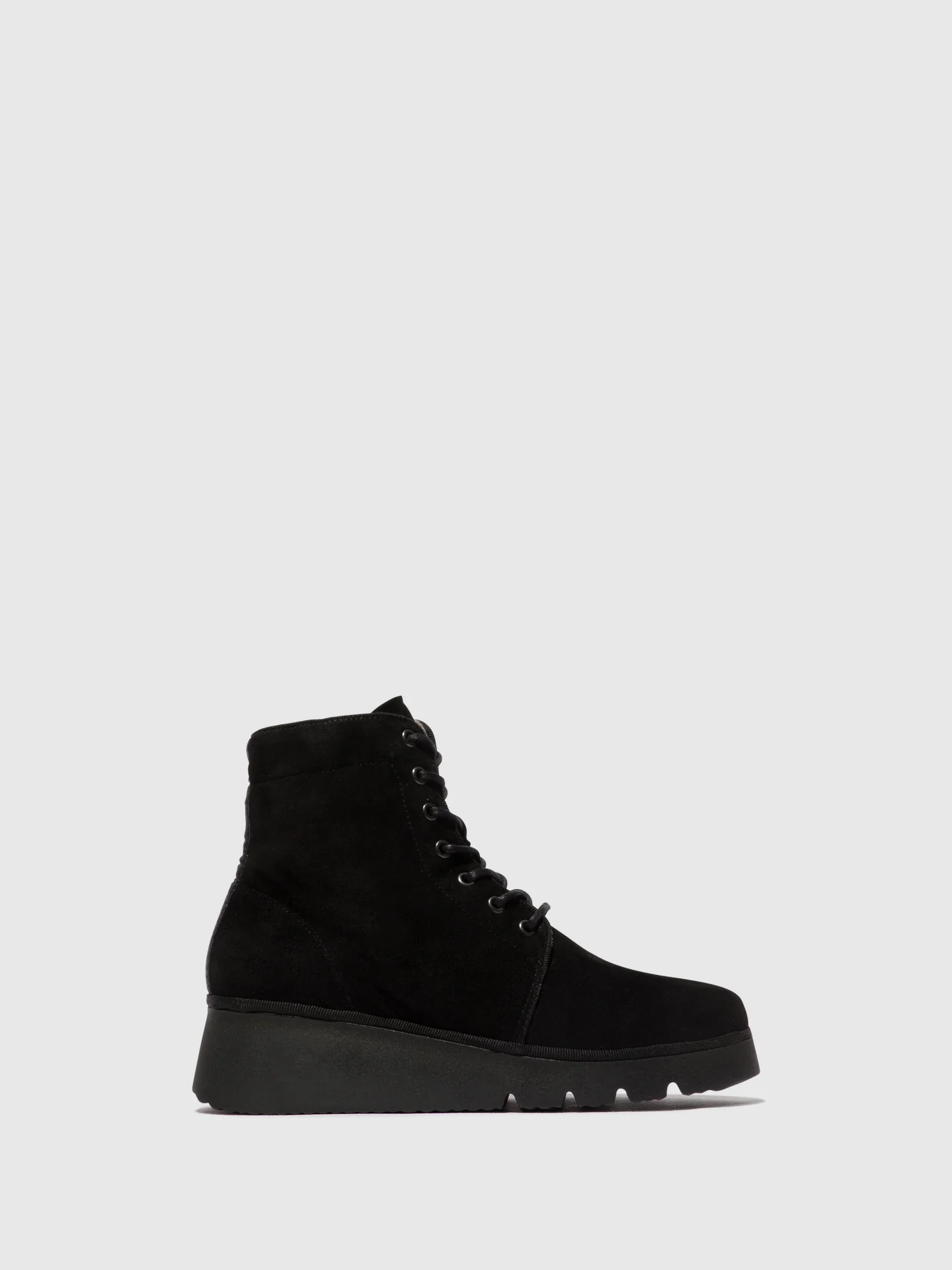 Lace-up Ankle Boots PALL404FLY KID SUEDE BLACK