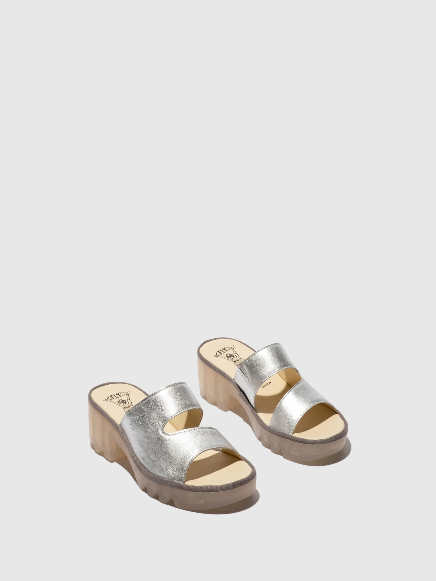 Slip-on Mules TECH493FLY LAMINATO SILVER - Image 2