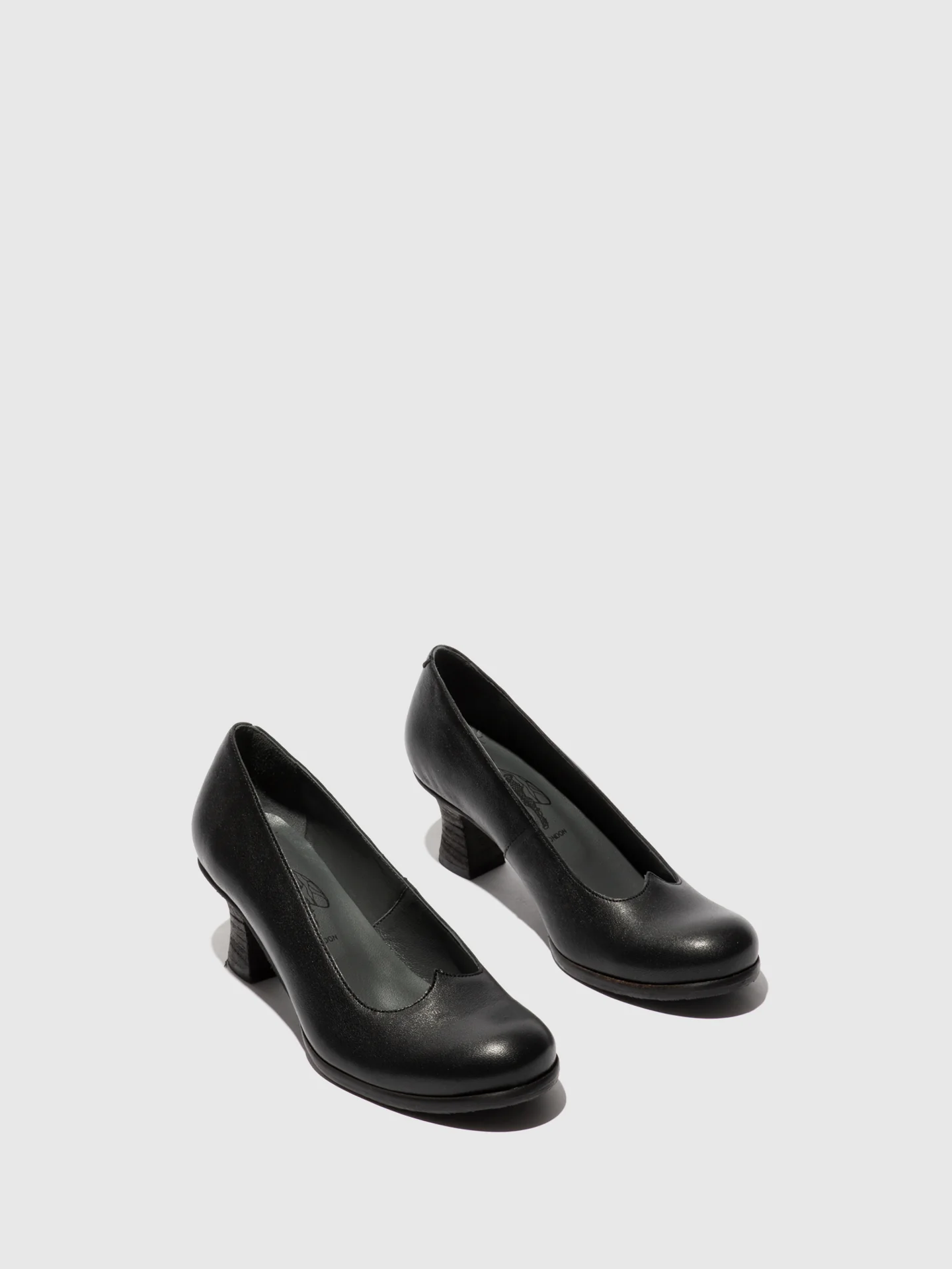Heel Shoes BAZE086FLY LEATHER  BLACK - Image 2