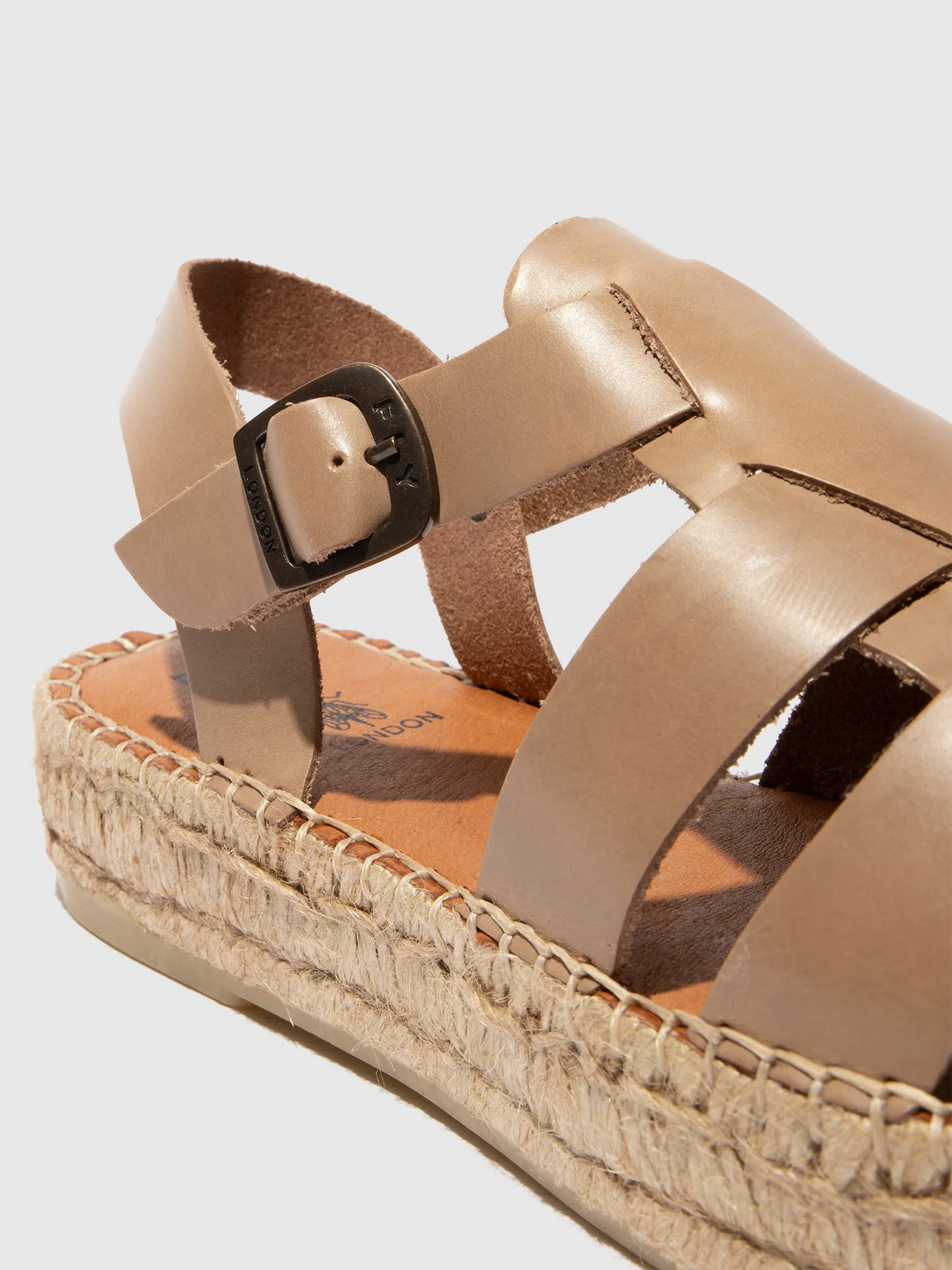 Sling-Back Espadrilles PAWI524FLY LEATHER TAN - Image 4