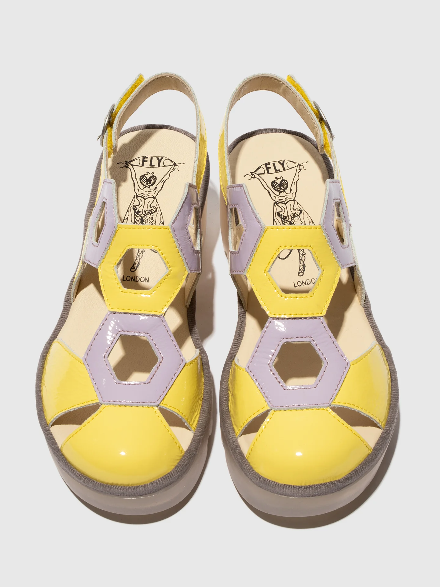 Sling-Back Sandals TRUL582FLY LEMON/VIOLET - Image 4
