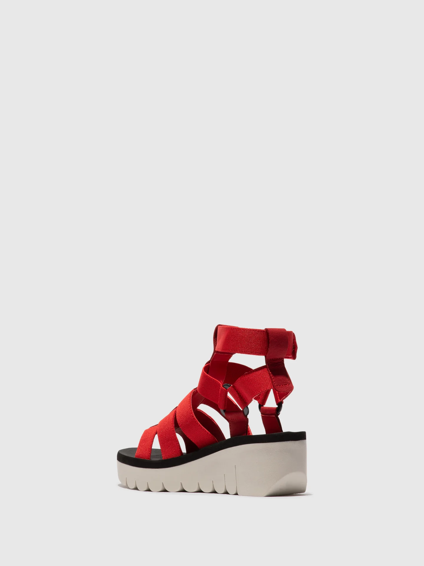 Strappy Sandals YUFI032FLY LIPSTICK RED/RED/BLACK - Image 3